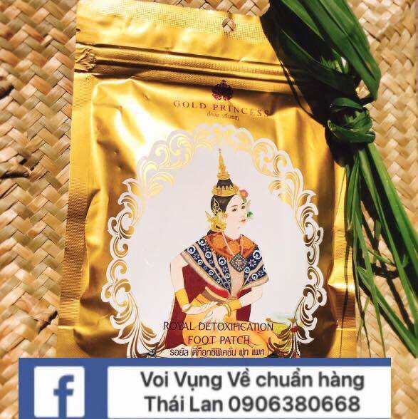 Miếng dán thải độc chân cổ truyền của Hoàng Gia Thái Lan  Gold Princess