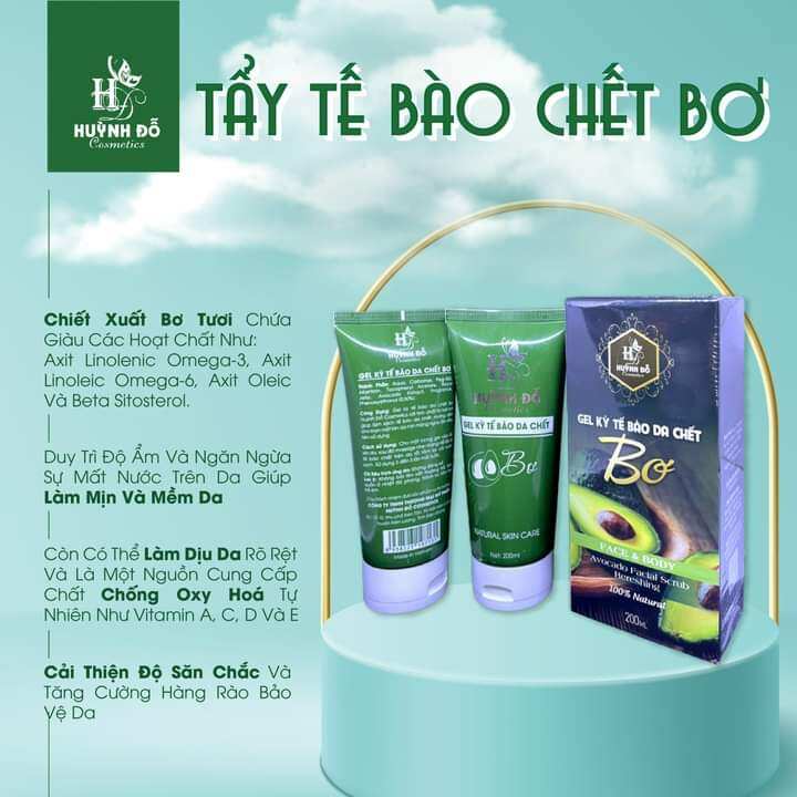 Gel tẩy tế bào chết bơ huỳnh đổ