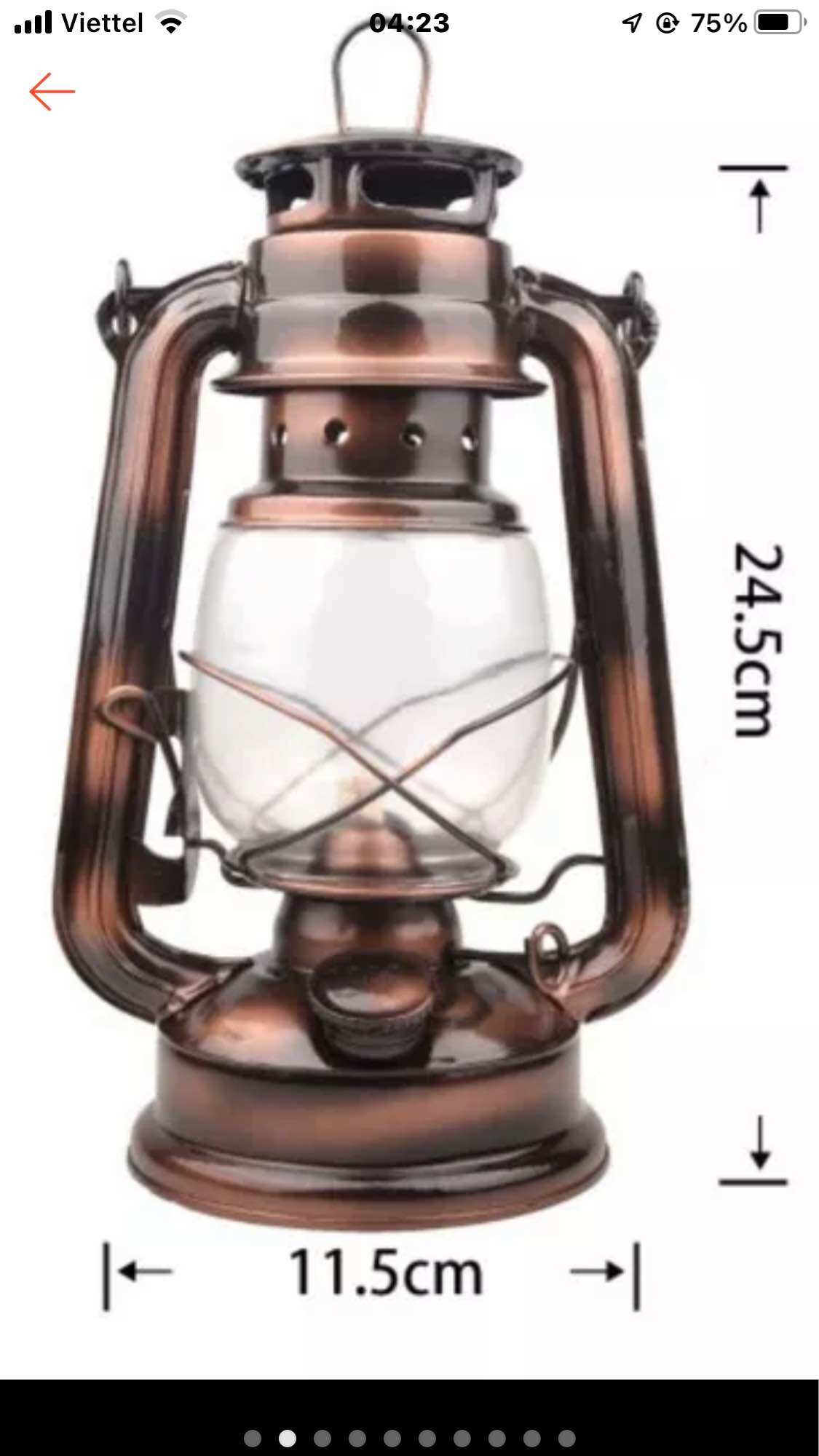 Đèn bão, đèn dầu xưa, kiểu dáng cổ điển,đèn cao 20cm