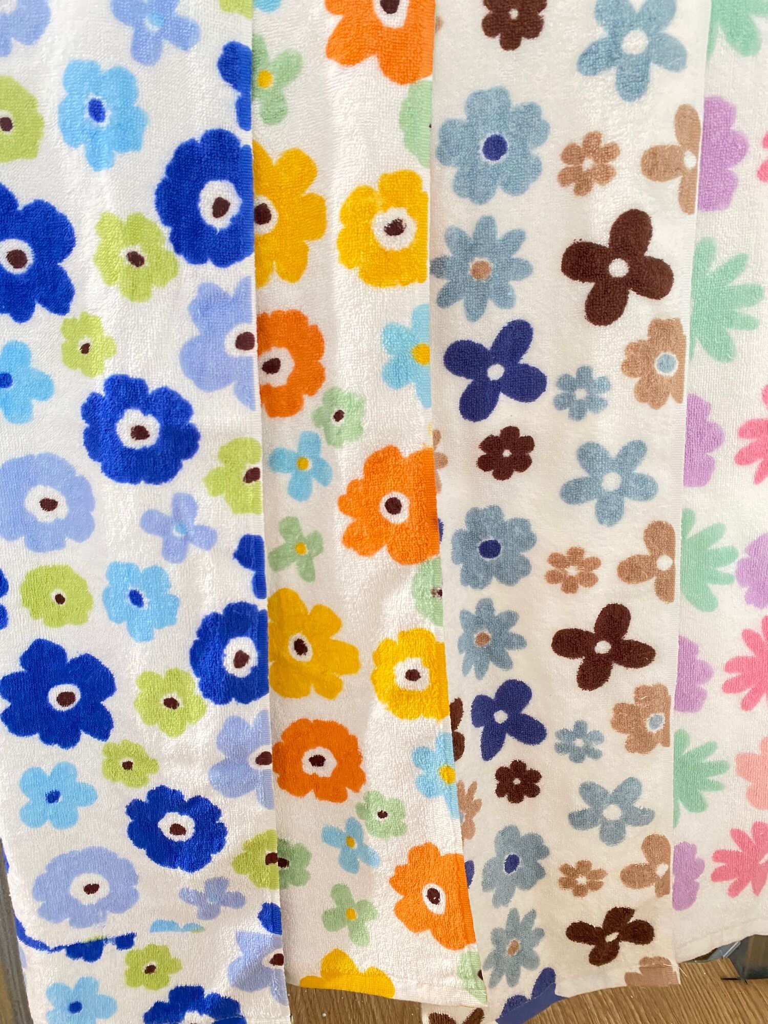 Set 5 khăn , set 2 khăn lau đầu , khăn tắm in hoa cotton 100% . kích thước 35x78cm .