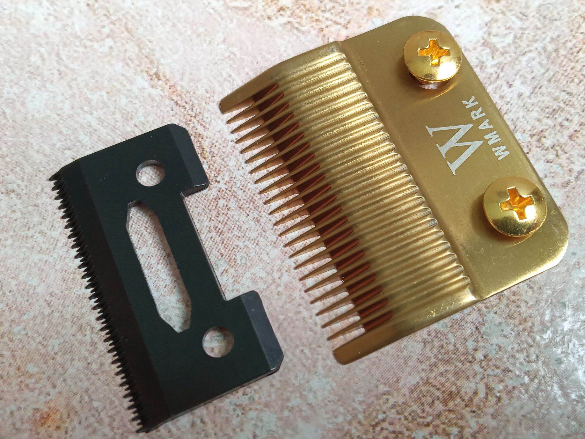 Lưỡi Kép Tông Đơ Cắt Tóc Barber. Lưỡi Kép Sứ Carbon Wmark Gold Cắt Bén Fade Ngọt Chạy Êm.. 