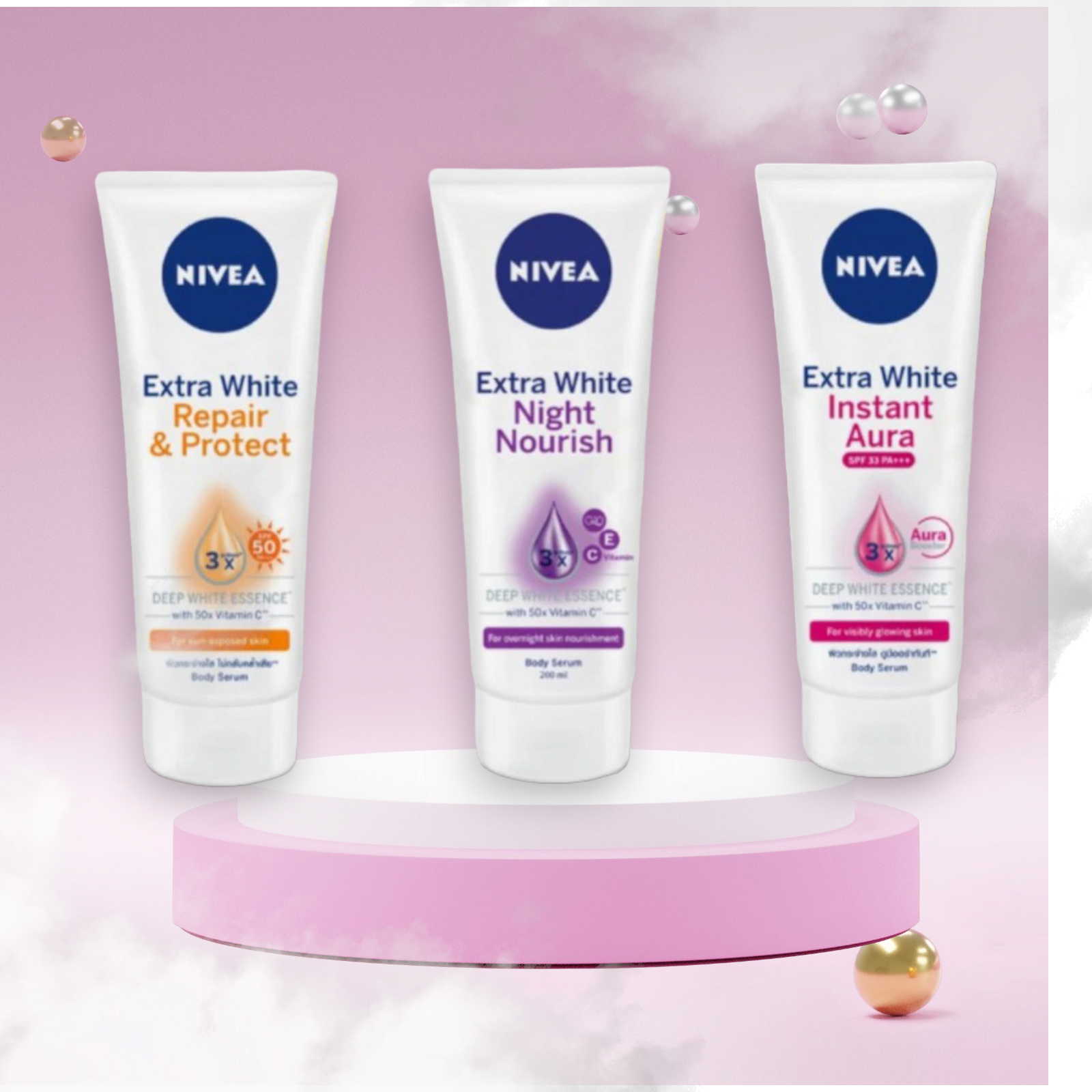 Tinh chất dưỡng thể dưỡng trắng NIVEA 180ml/200ml