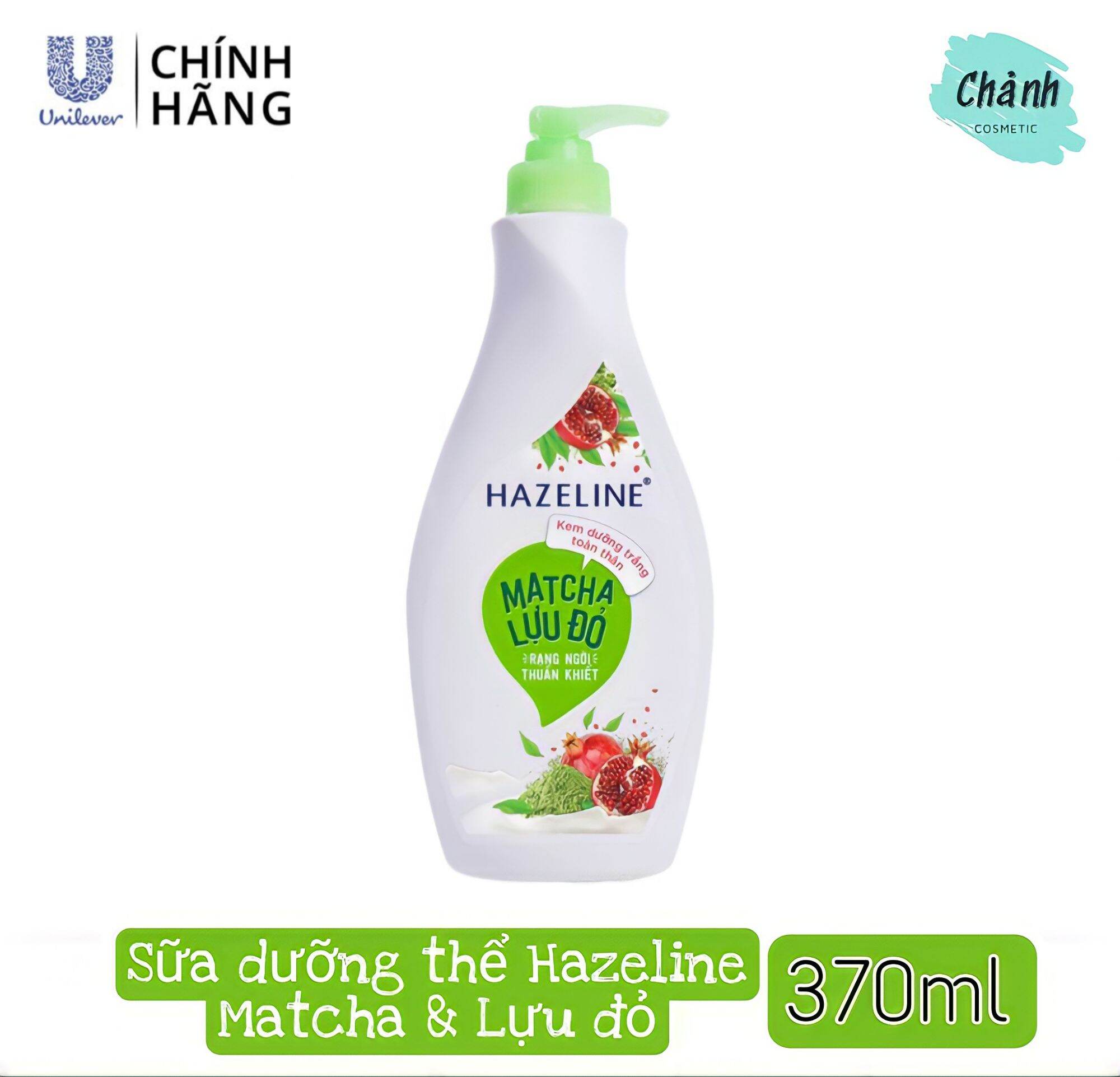 Sữa Dưỡng Thể Làm Sáng Da Matcha & Lựu Đỏ HAZELINE 370ml