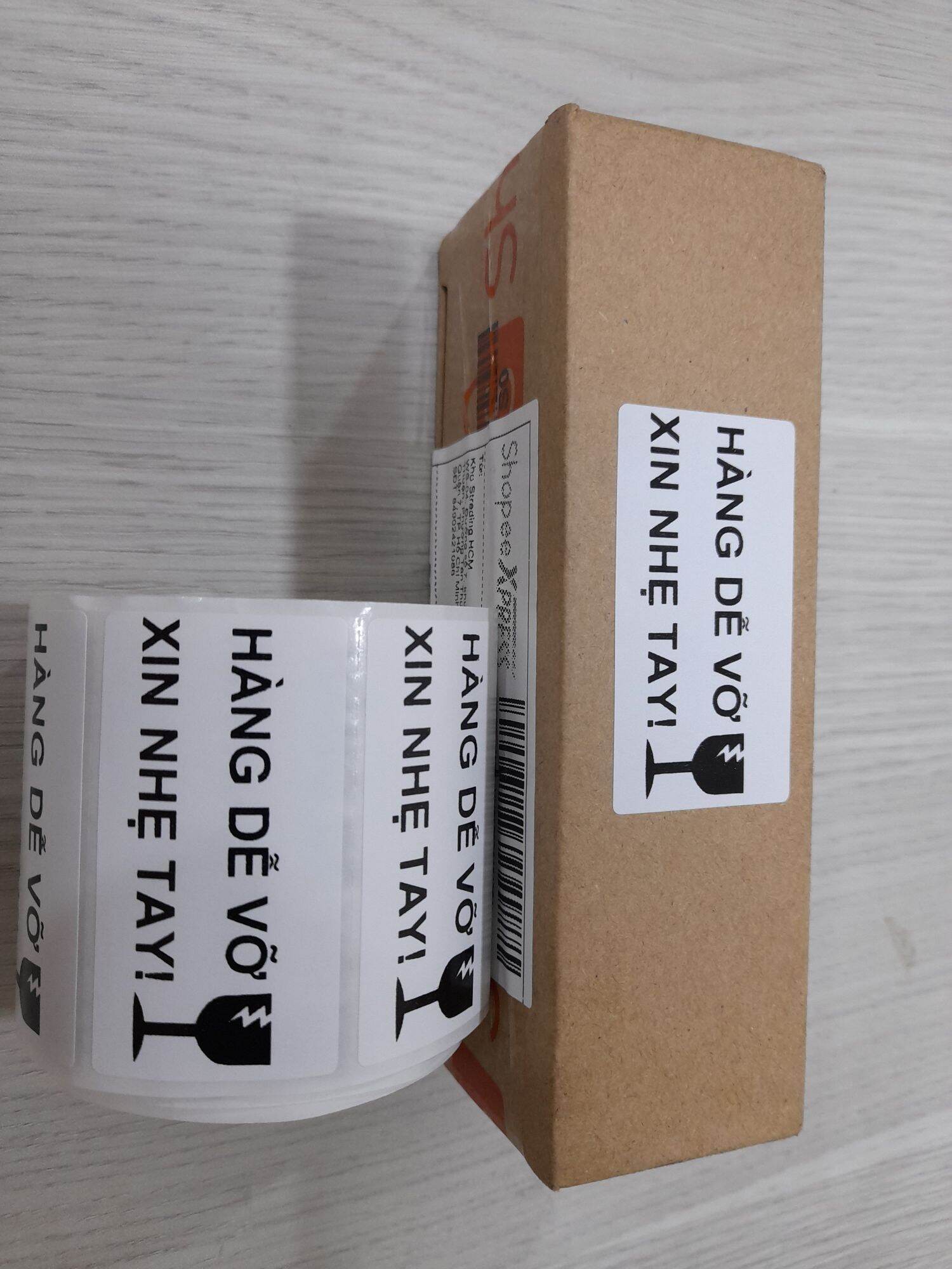 Tem dán cảnh báo Hàng dễ vỡ, Tem Hàng dễ vỡ -150 con tem bóc dán