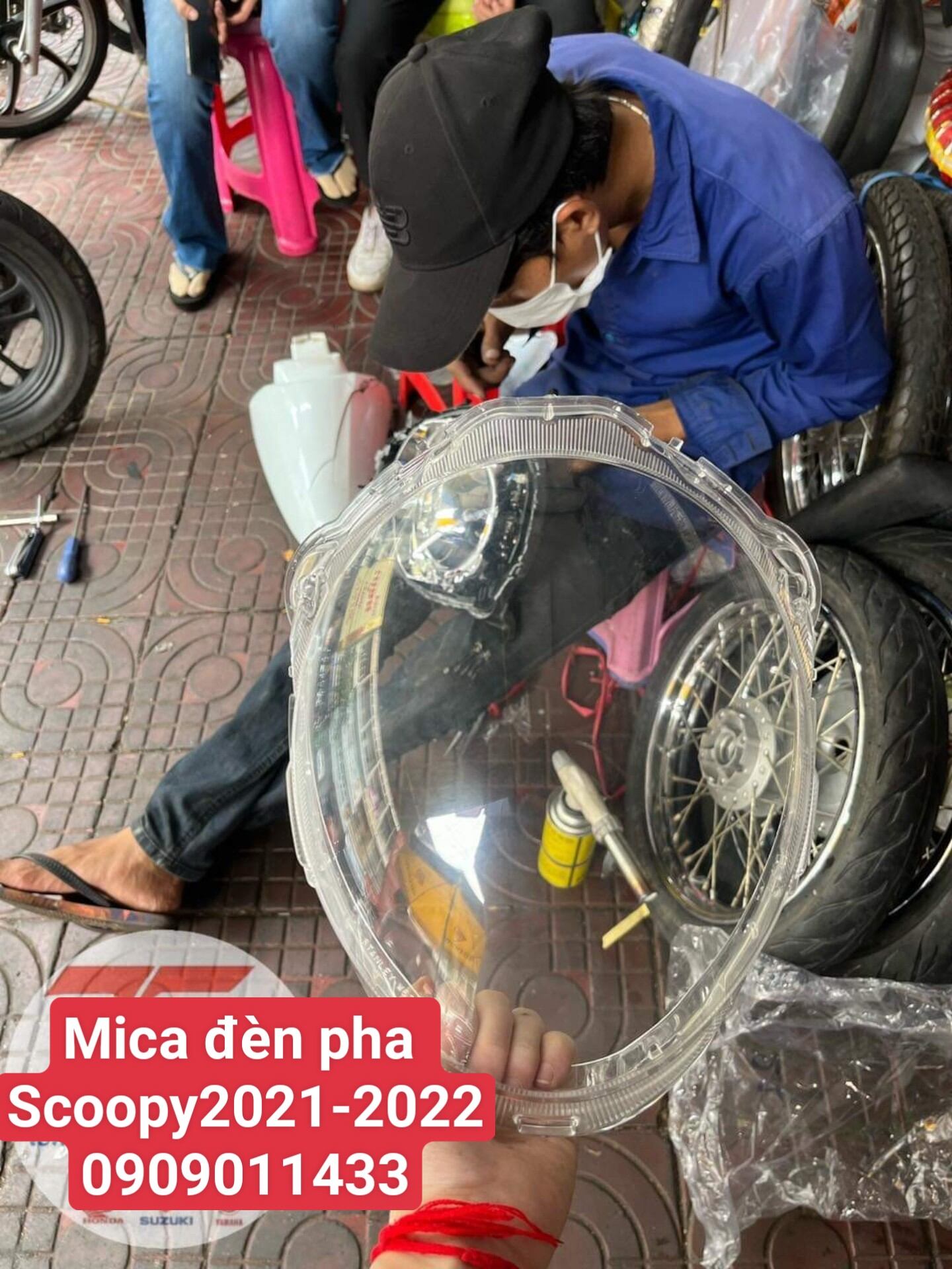 Mica đèn pha Scoopy 2021-2022