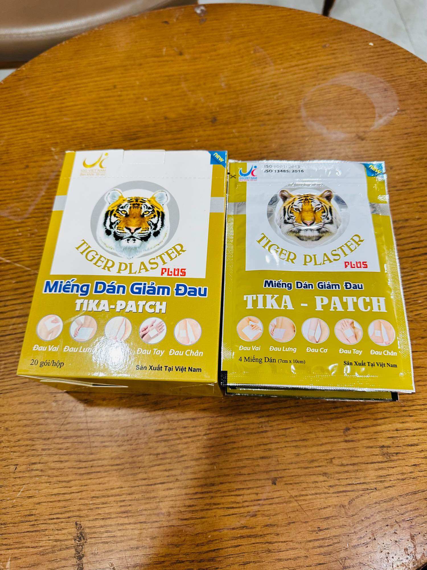 Miếng dán con hổ Tika-Patch- Giảm đau vai, đau cơ, đau lưng