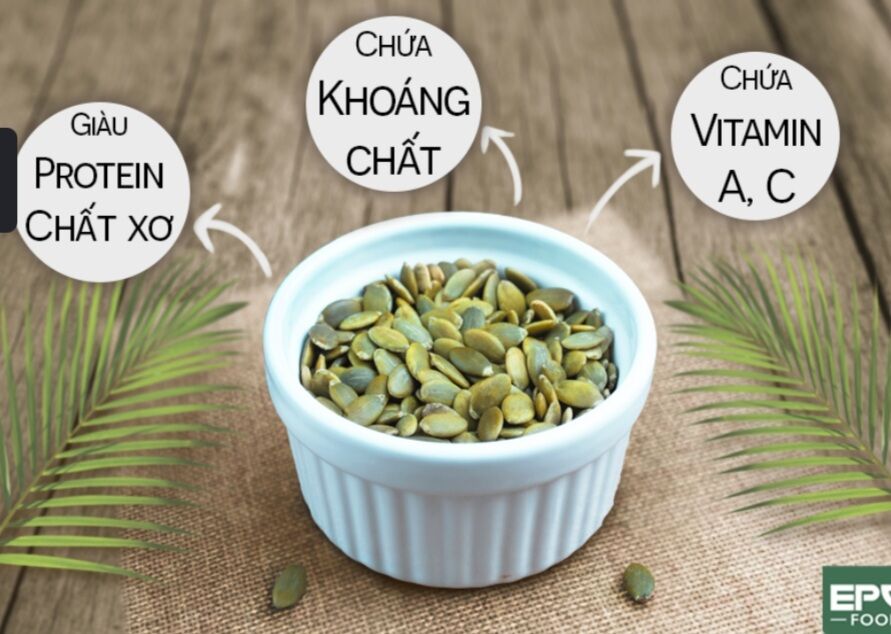 1kg nhân hạt bí xanh tươi mông cổ