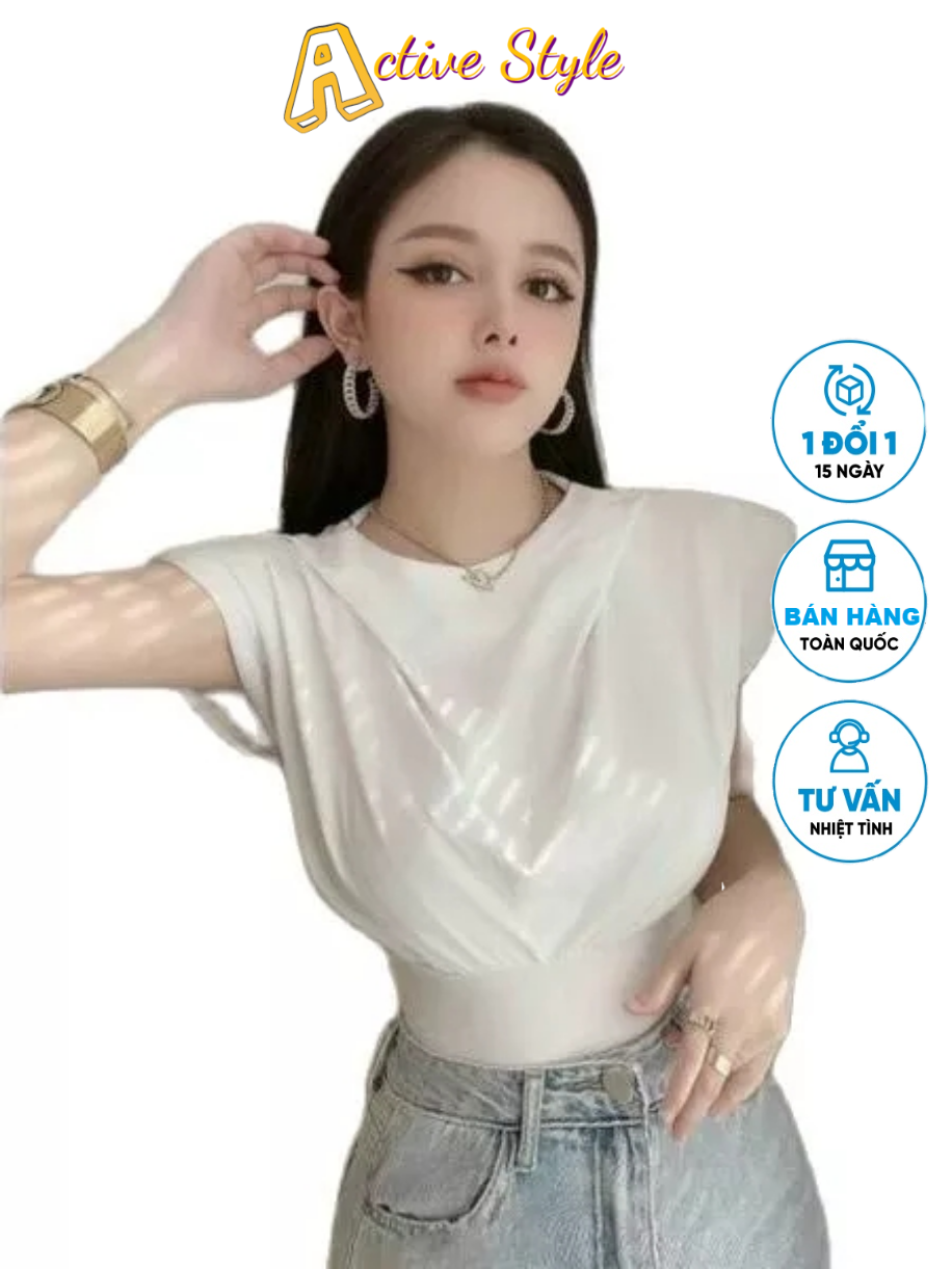 🅰️ Áo croptop ôm cánh dơi bo eo, chất thun borip mềm mịn, siêu mát cho ngày hè, Size: <52kg
