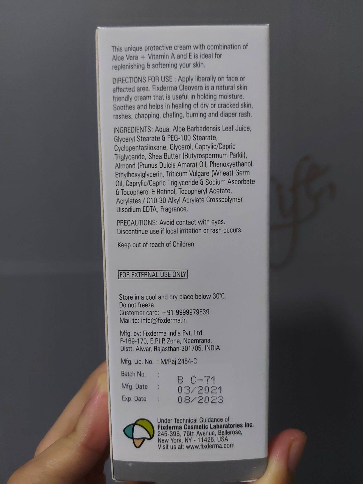 Kem Dưỡng Fixderma Cleovera Cream 60g