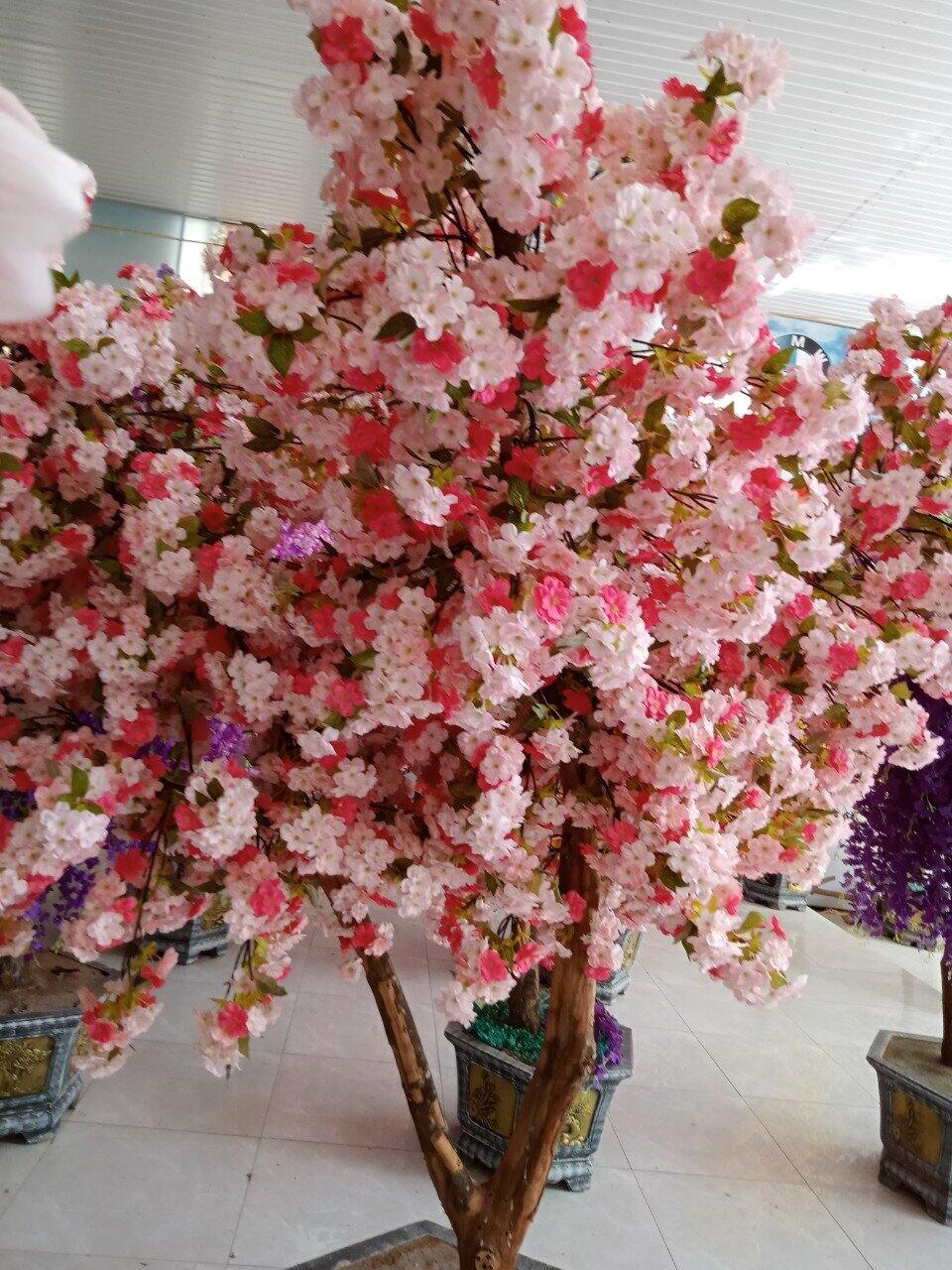 Cành Hoa Anh Đào Lụa Trang Trí