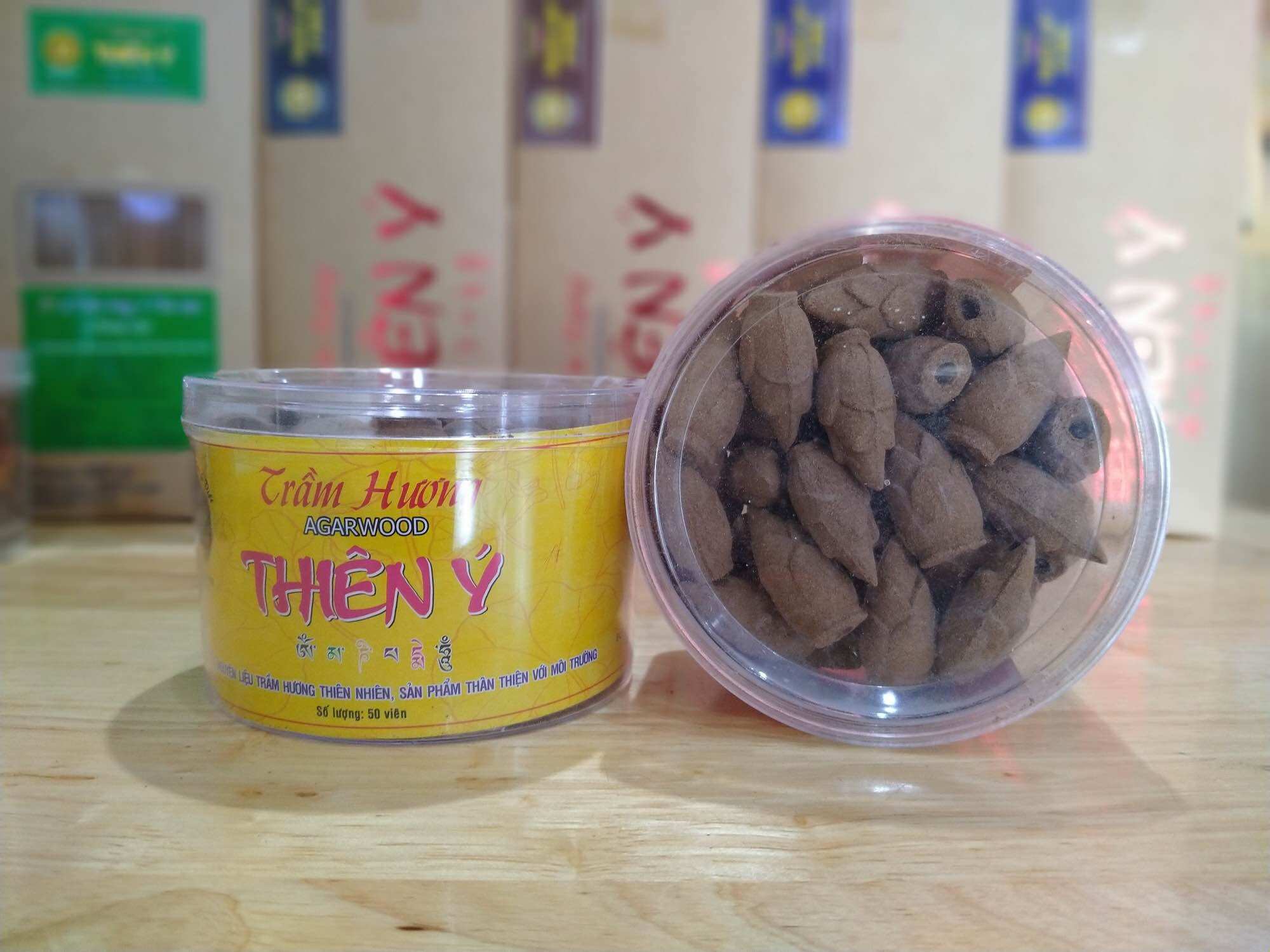 Trầm nụ sen tạo khói ngược Thiên Ý hộp 50 viên