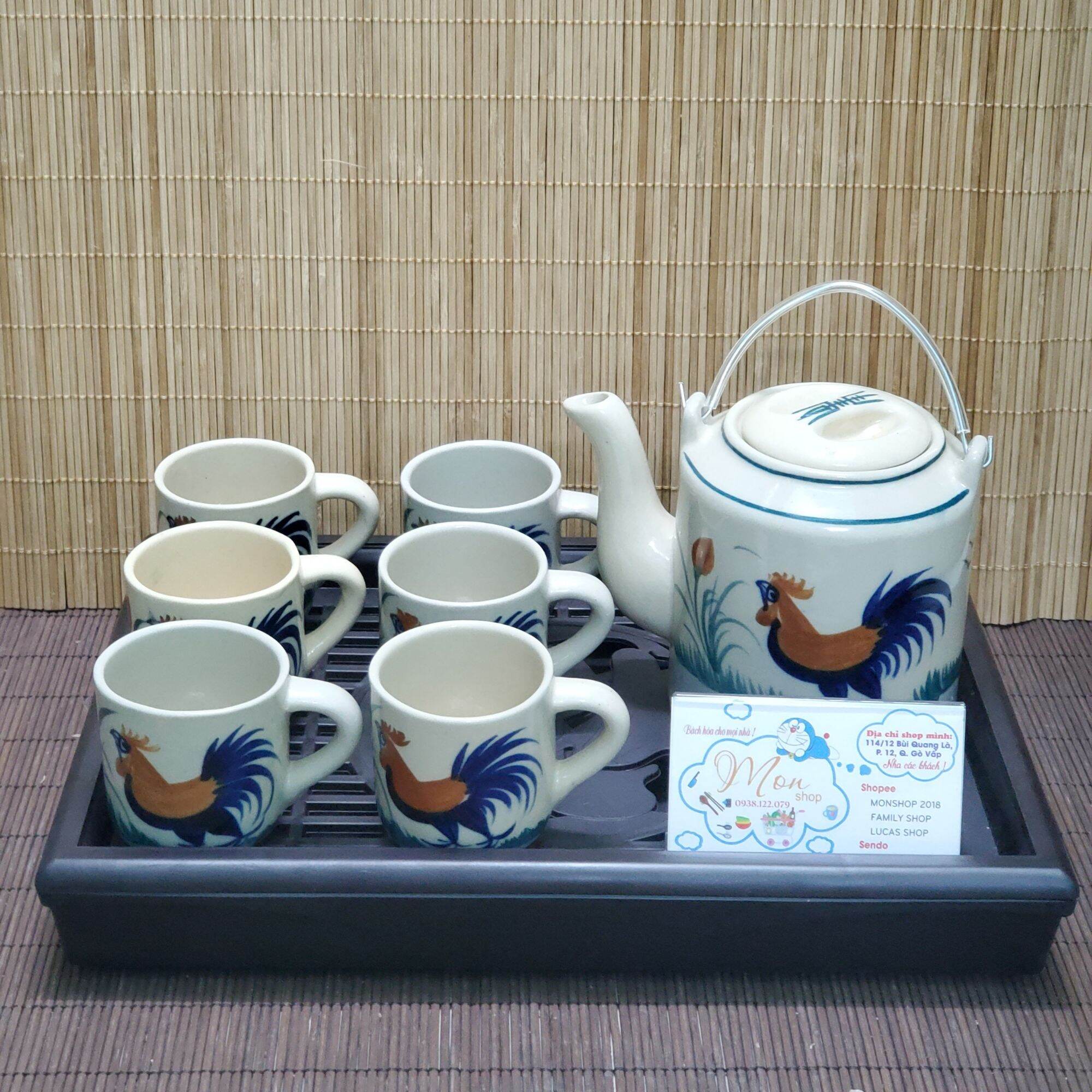 BỘ UỐNG TRÀ 🍵 CON GÀ CAO CẤP 8 MÓN