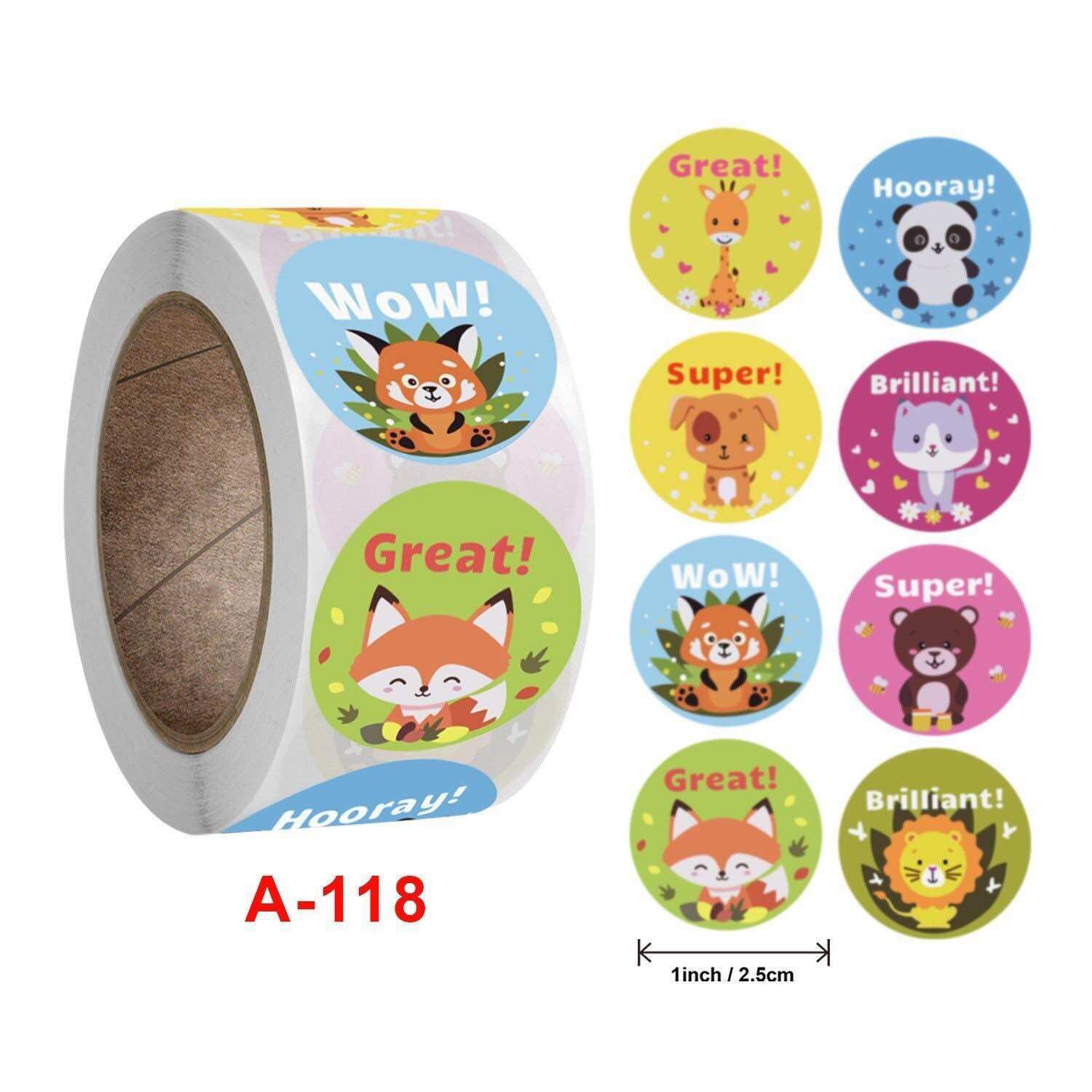 Sticker cuộn khen thưởng, Khích lệ bé học tập 500 sticker/cuộn