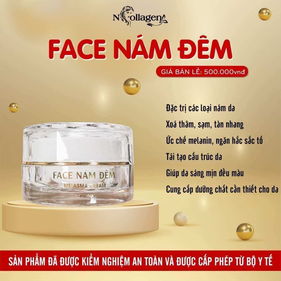 Kem face nám đêm ncollagen
