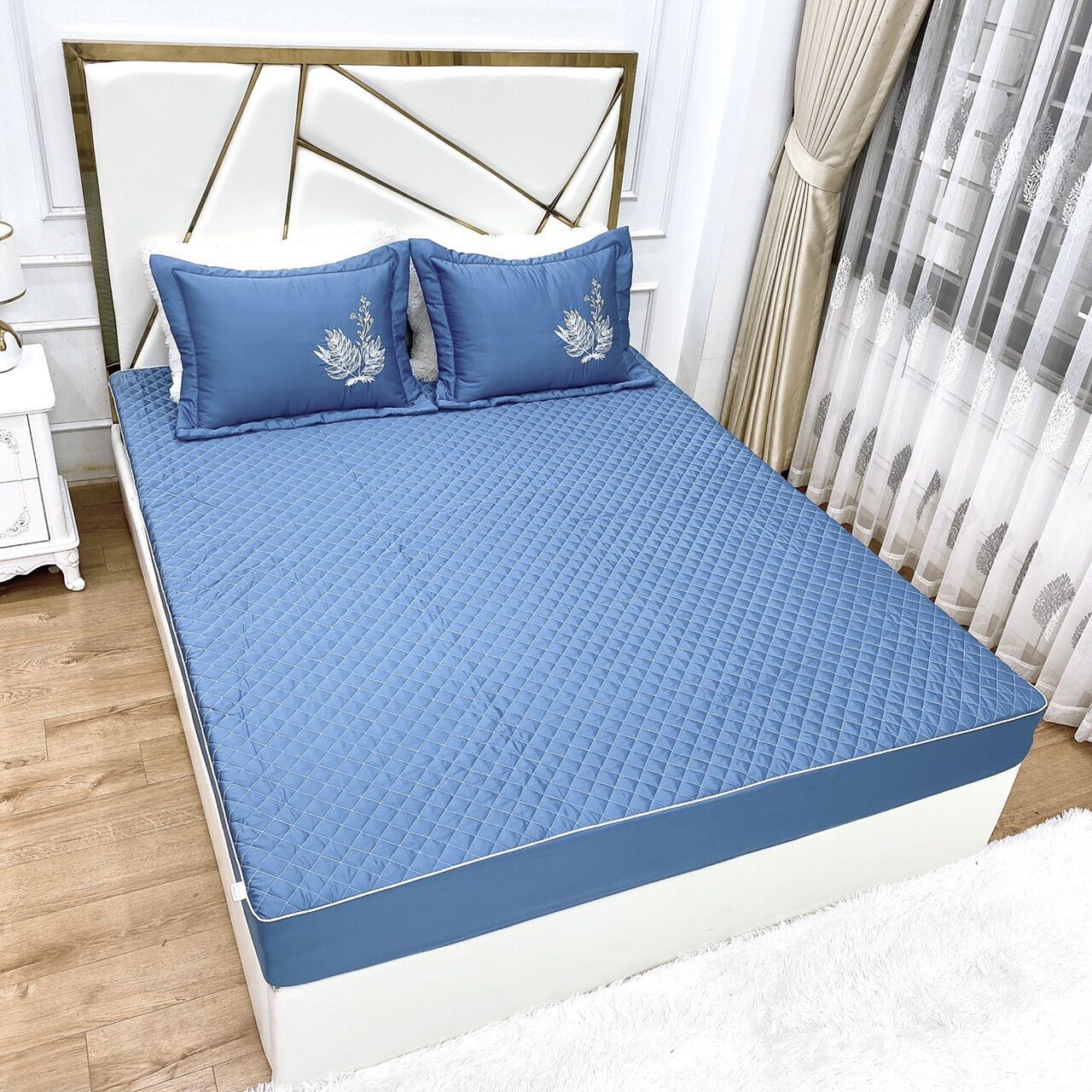 Ga phi lụa chun trần tặng kèm 2 vỏ gối đầu