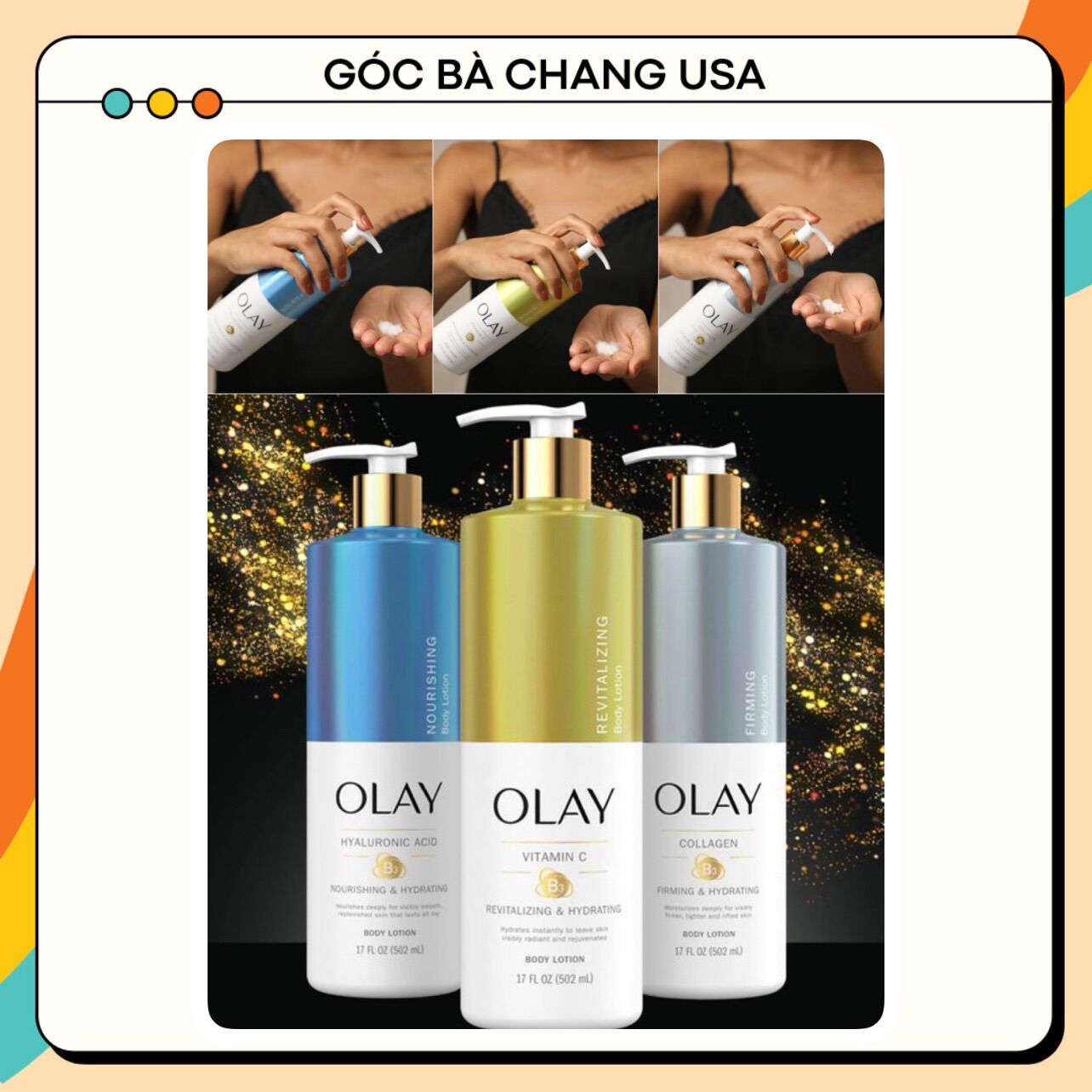 Dưỡng thể toàn thân Olay Mỹ 502ml 🙋‍♀️👧🏻 (bill us)