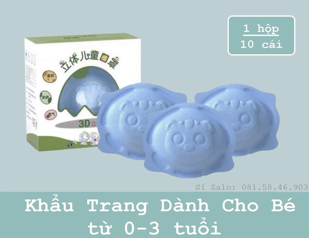 Combo 10 cái Khẩu trang Gấu Xanh cho bé từ sơ sinh đến 3 tuổi