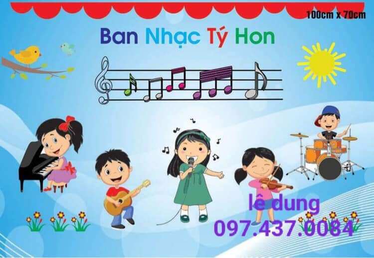 Decal góc chủ đề ban nhạc tý hon