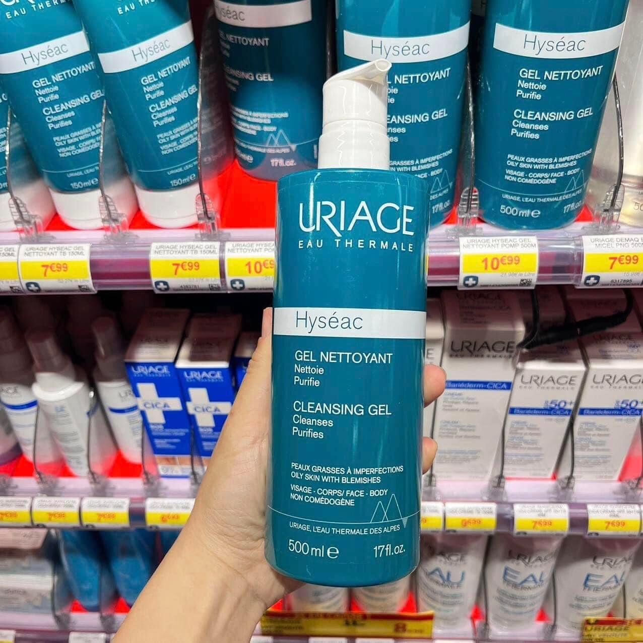 Sữa rửa mặt Uriage Hyseac 500ml da dầu mụn