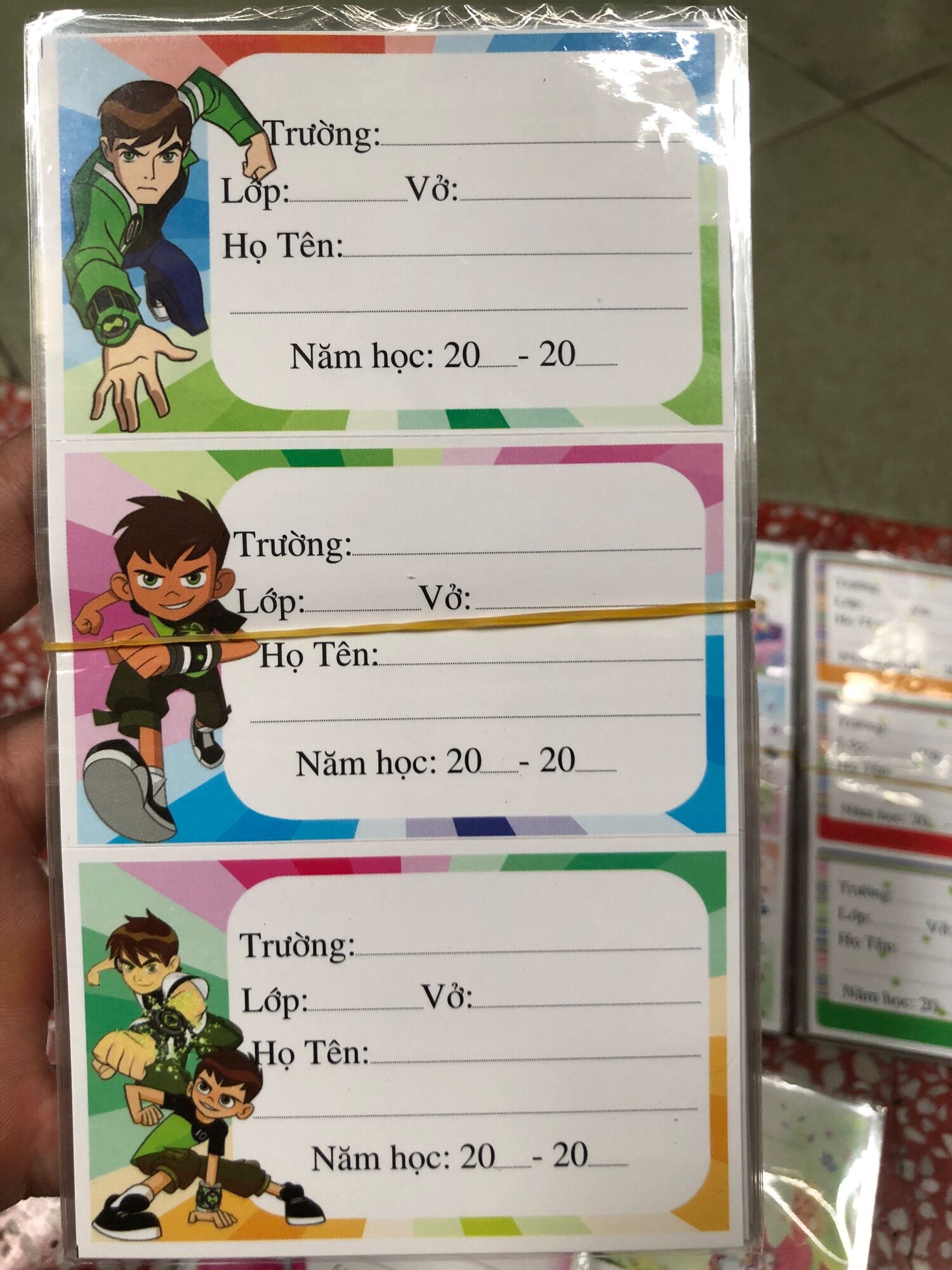 Nhãn vở Decal ( 12 nhãn) dành cho học sinh