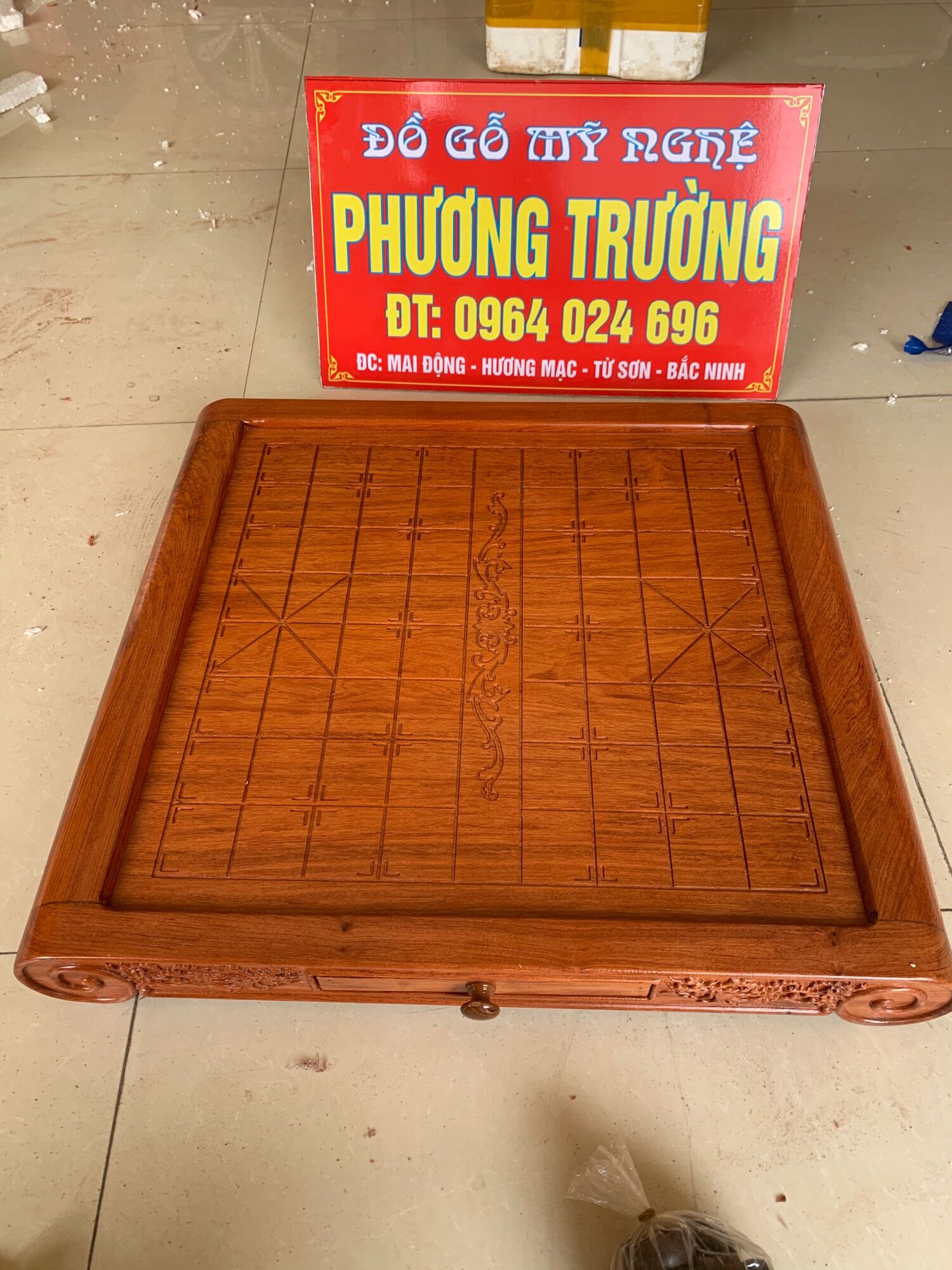 bàn cờ tướng gỗ hương đá