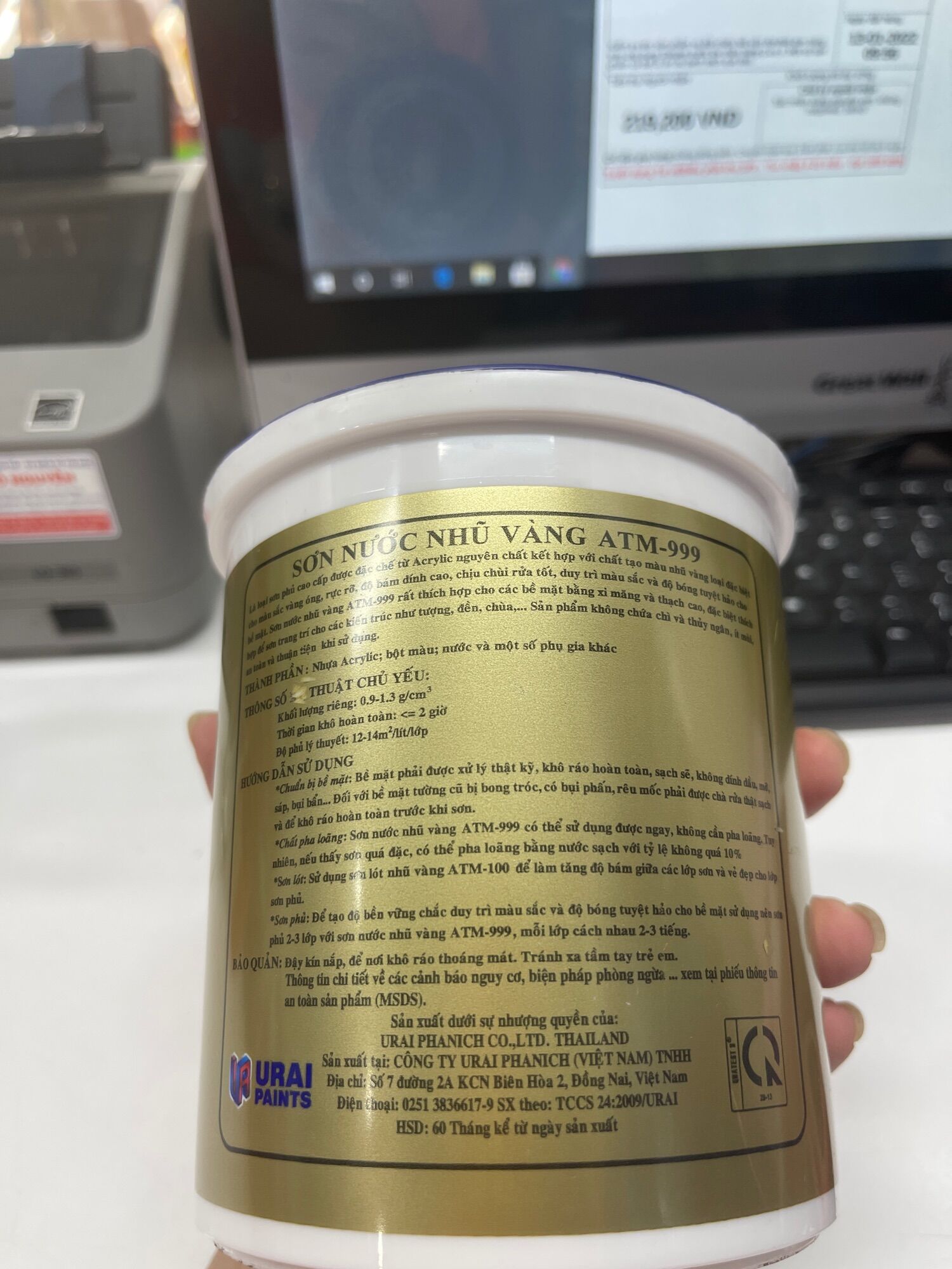 SƠN Nước NHŨ VÀNG ATM-999( 875ml)