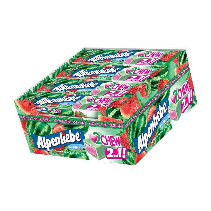 0Kẹo mềm Alpenliebe 2chew 392g(16thỏi x24,5g)