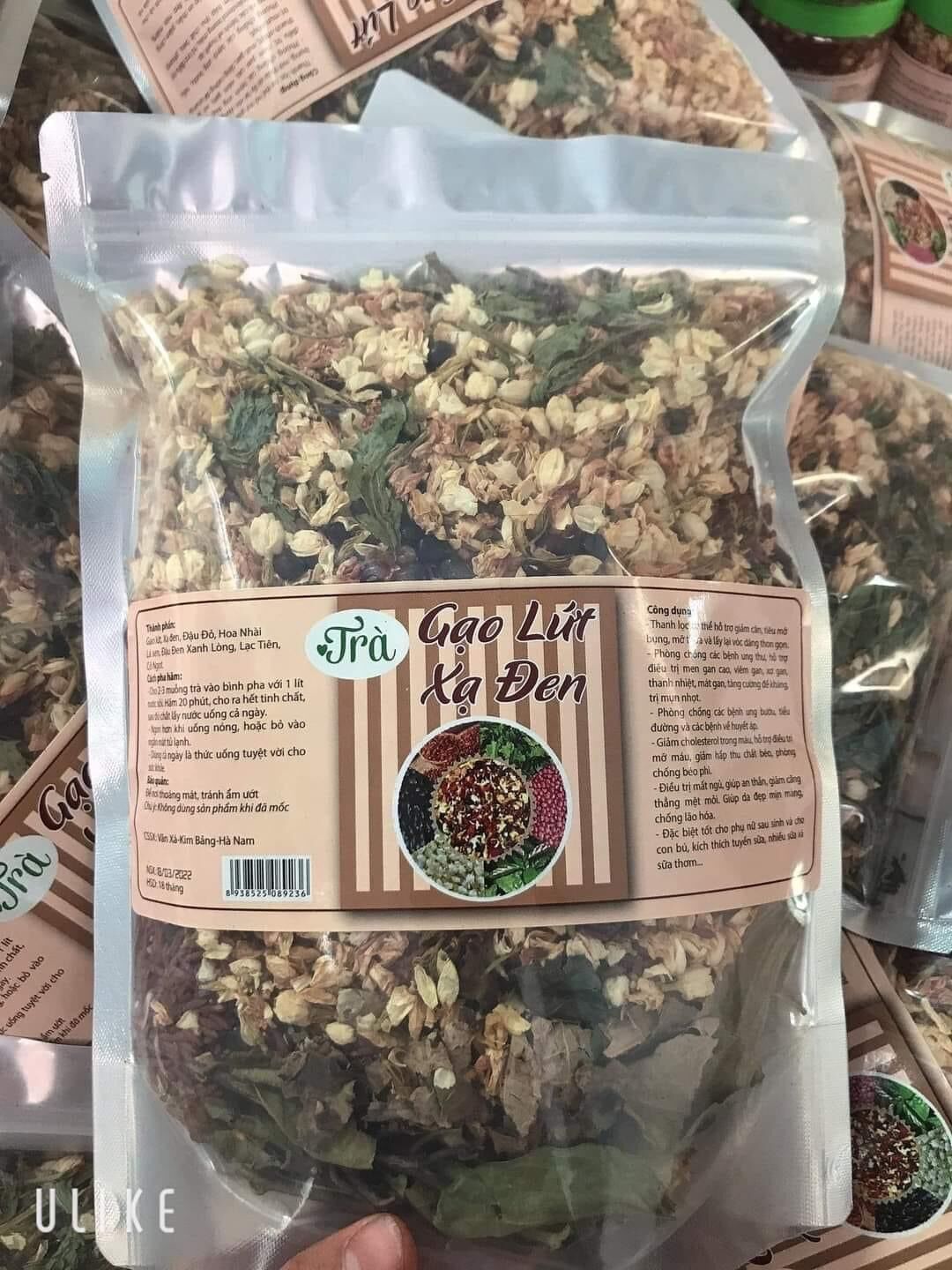 Trà gạo lứt xạ đen túi 1kg , trà giảm cân - đốt mỡ mát gan thải độc