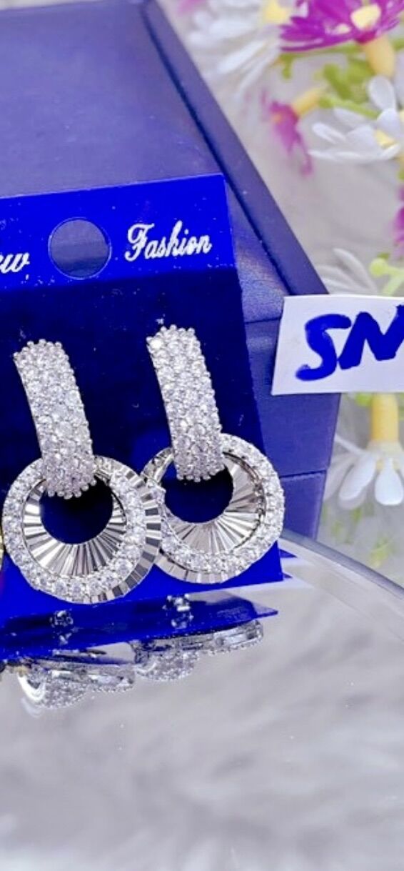 Bông tai nữ mạ vàng 18 mạ bạch kim cao cấp mẫu mới về cực xinh