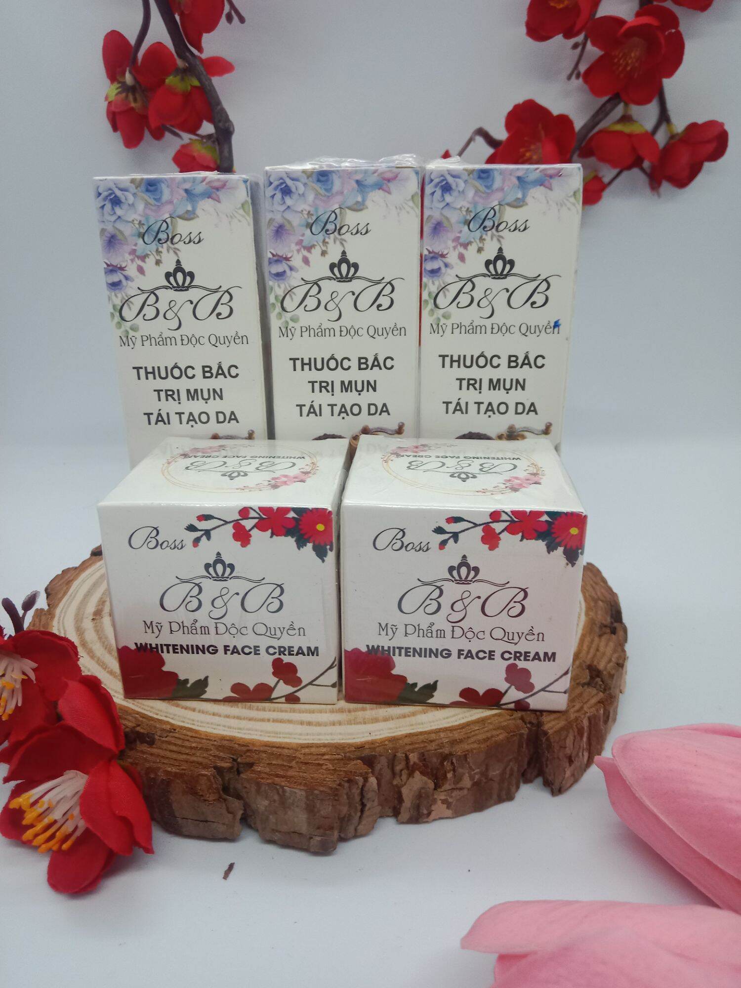 tái tạo mạnh B&B và kem face tổ yến B&B[3 mạnh nhất+2 kem face]