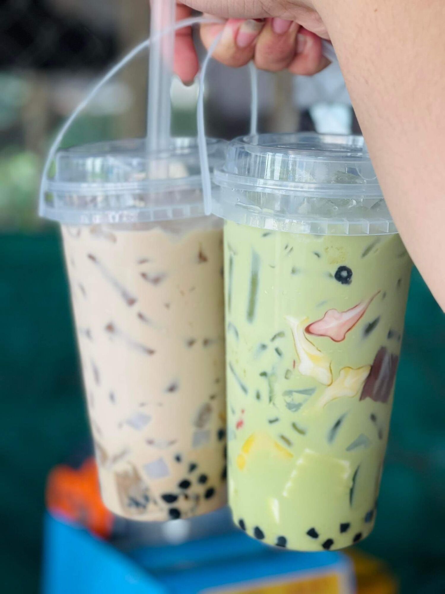 Xô nhập 1000ml đựng trà sữa, trà dâu,…