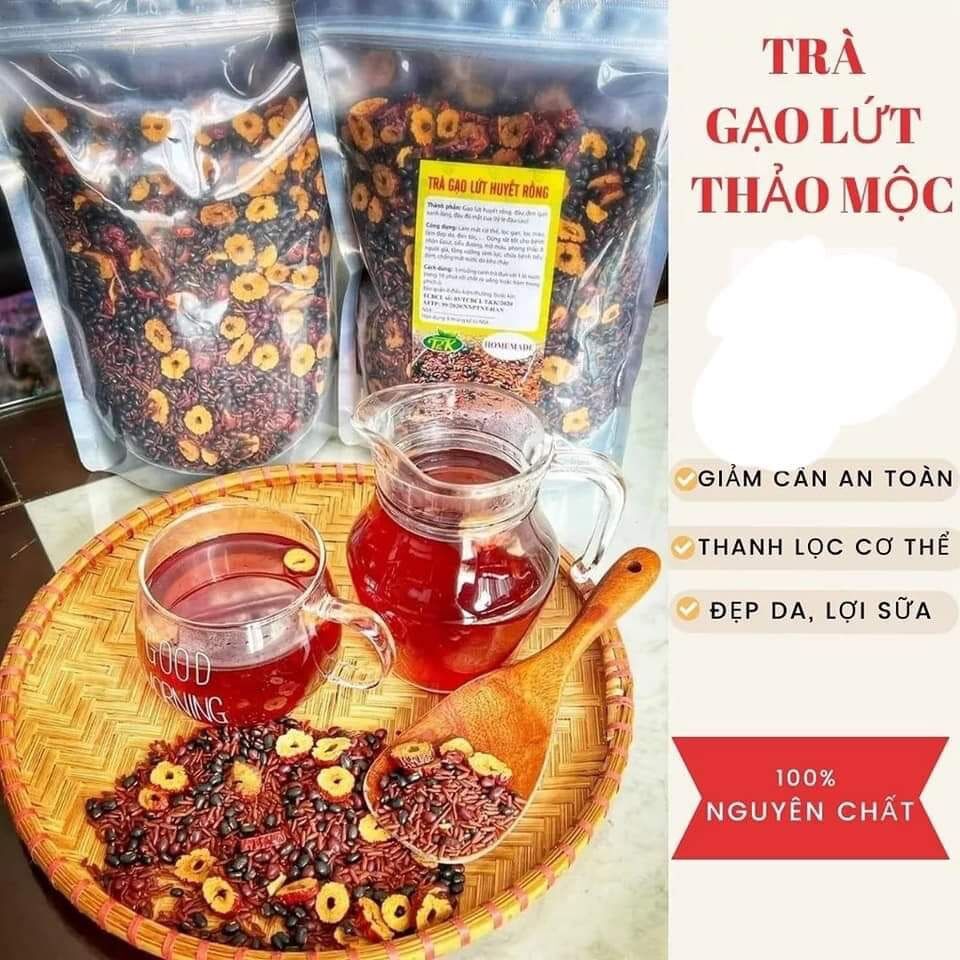 1Kg Trà gạo lứt, đậu đen, táo đỏ