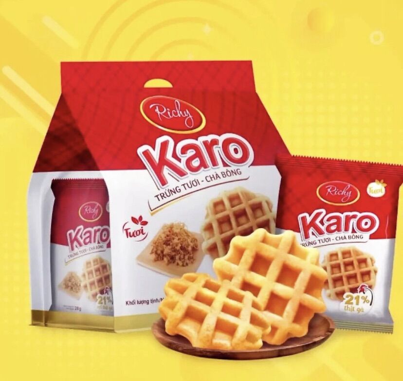 Combo 3 gói bánh karo richy chà bông tươi