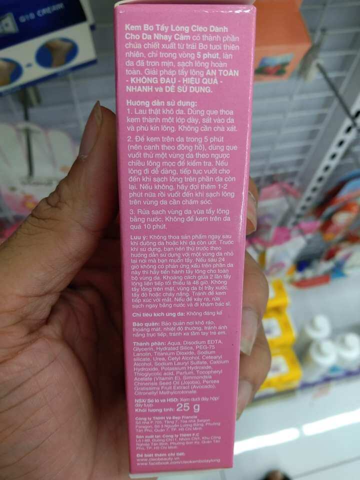 kem tẩy lông dịu nhẹ Cleo 25g