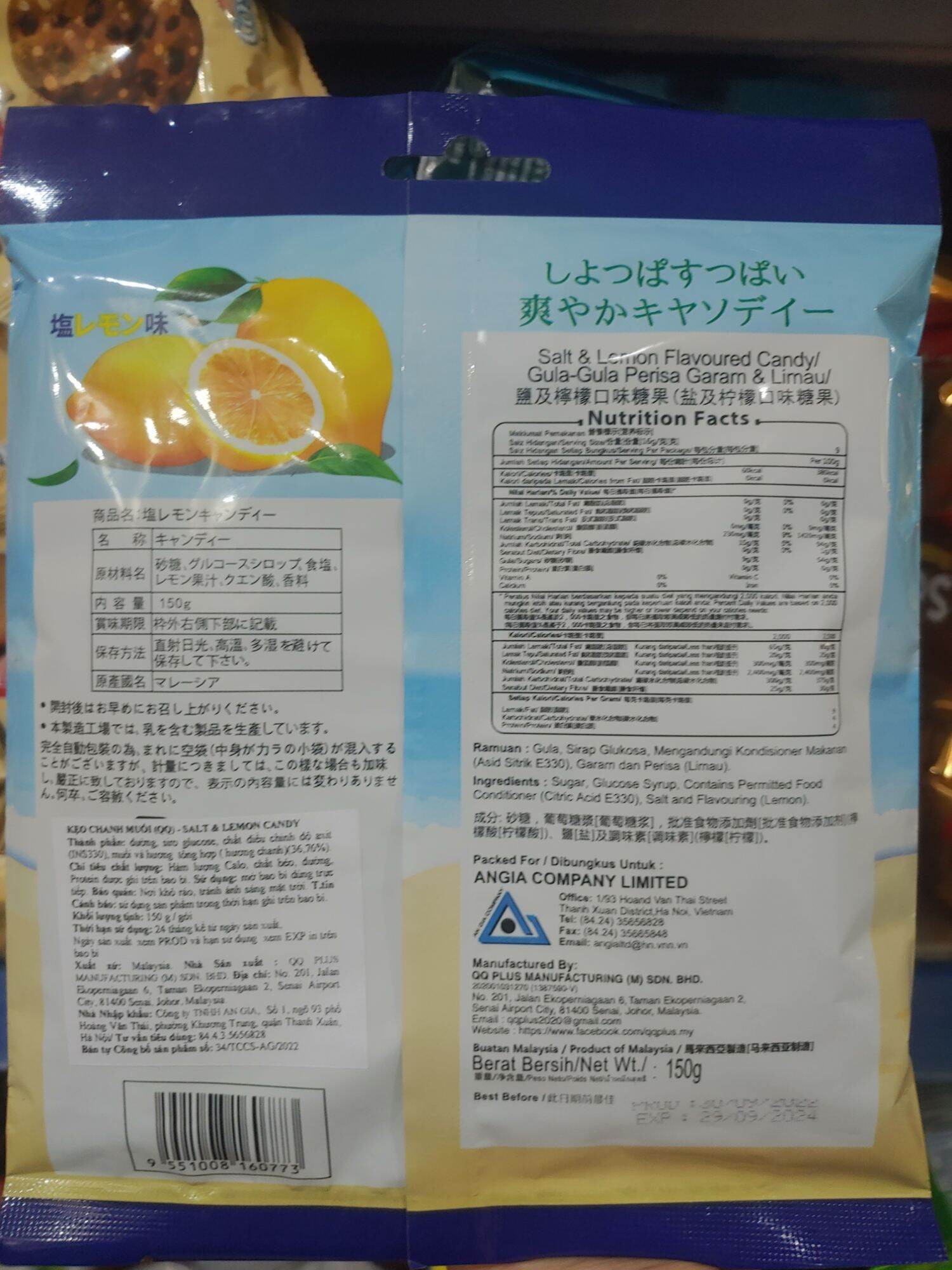 Kẹo Chanh muối Malaysia