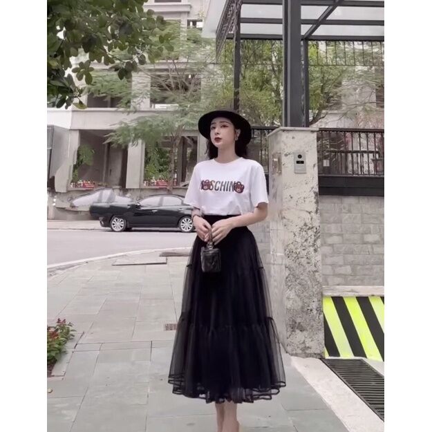 Chân váy von cap to xoè viền 3 tầng hàng quảng châu