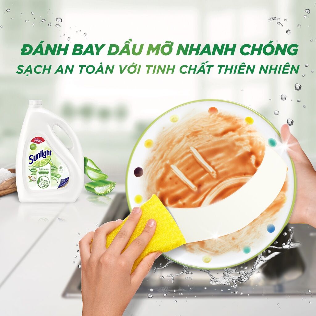 Nước rửa chén sunlight trắng 3.6kg. 