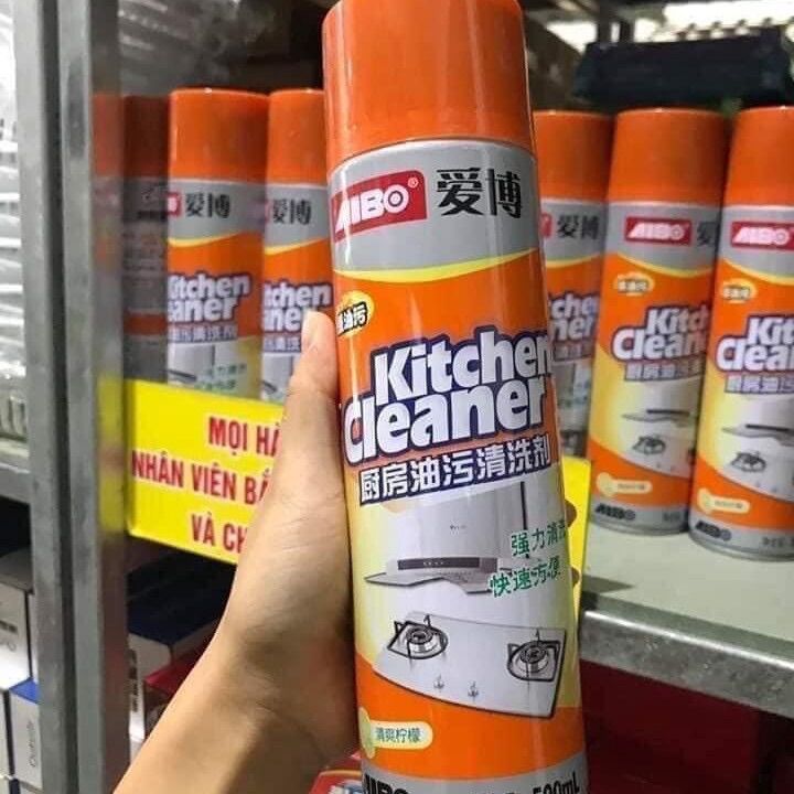 Chai xịt tẩy rửa bếp bọt tuyết vàng cam - kitchen clean