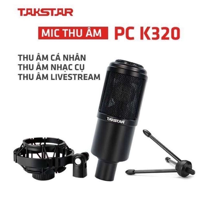 Mic thu âm livestream chuyên nghiệp Takstar PC K320-kiỂU dáng sang trọng bảo hành 12 tháng, hàng đúng mô tả, chất liệu sản phẩm tốt, sử dụng bền lâu