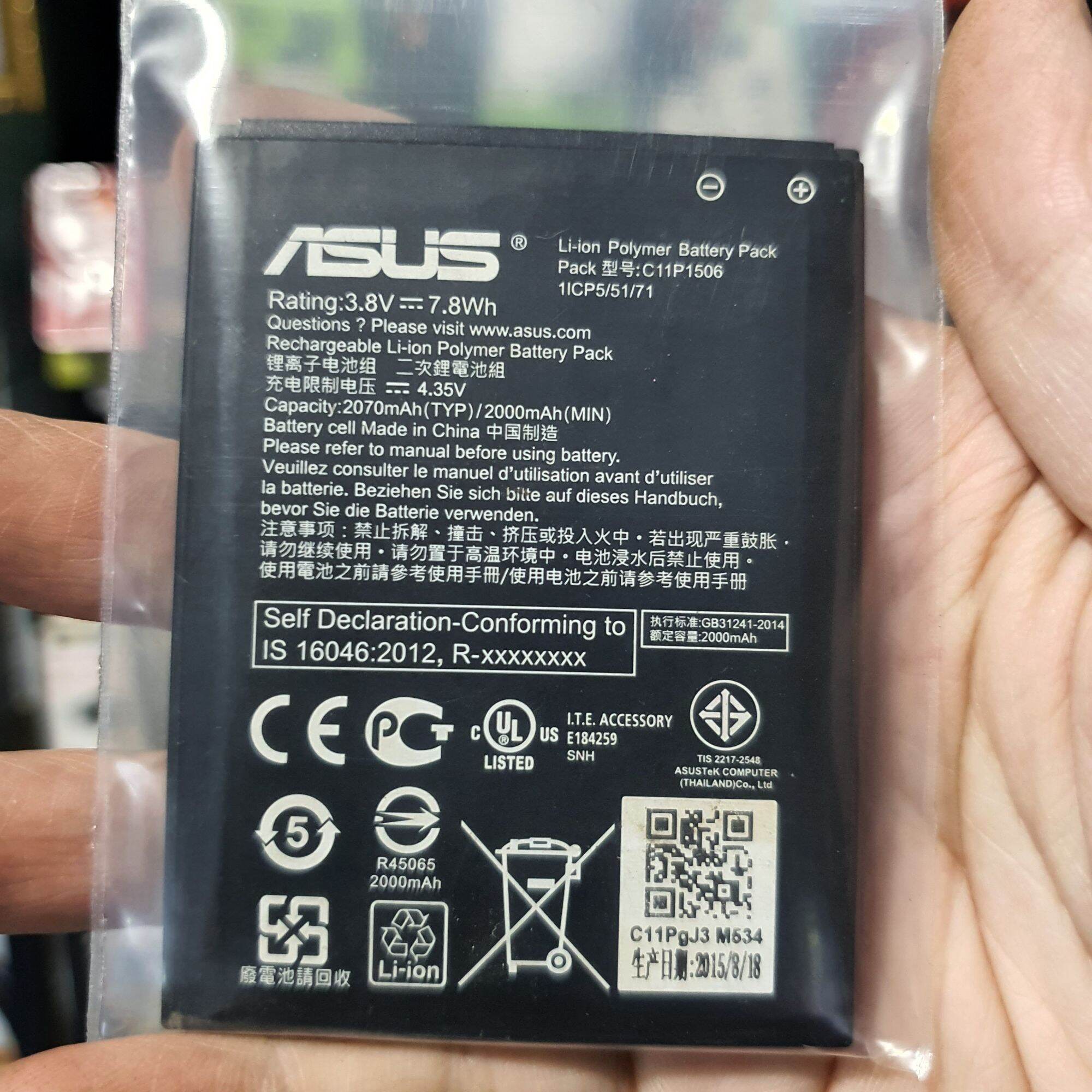Pin asus zenfone go - c11p1506,dung lượng 2070mah zin bóc máy
