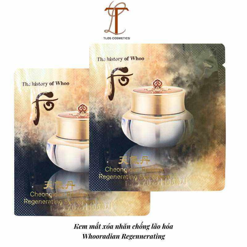 5 Gói Kem Mắt Tái Sinh Làm Giảm Nhăn Chống Lão Hóa - Cheongidan Radiant Regenerating Eye Cream 1ml