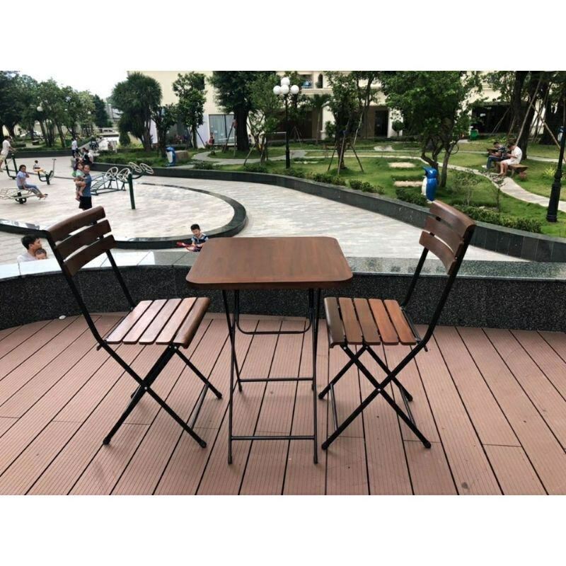 Bàn ghế ngồi Ban công chung cư , Cafe gấp gọn. 