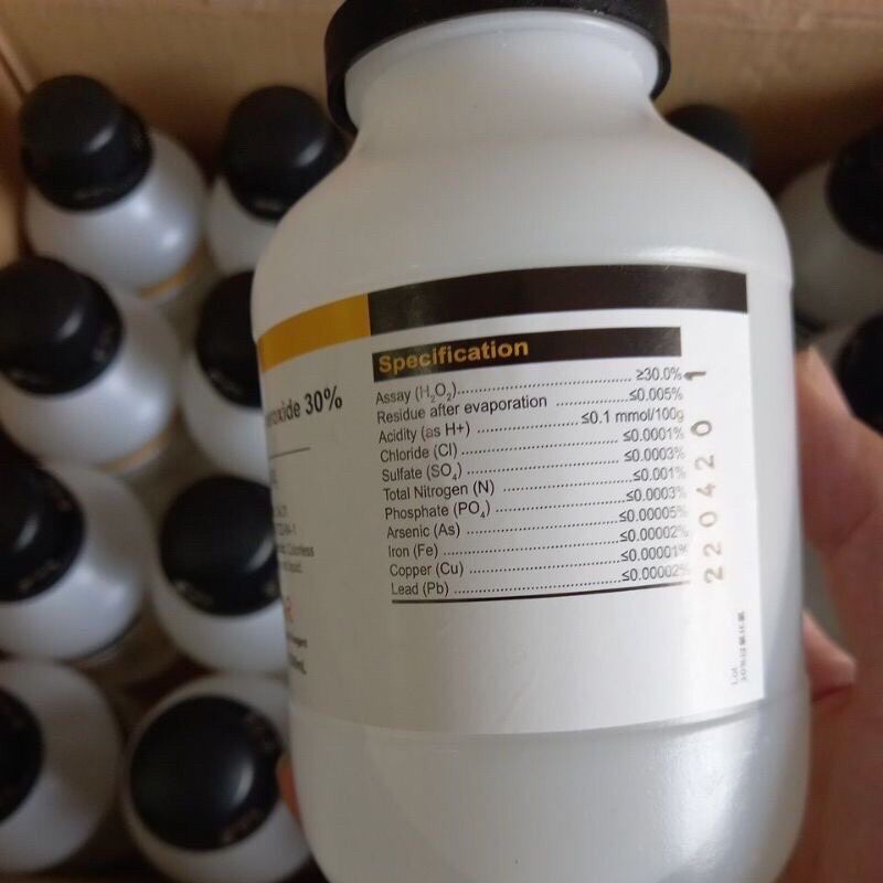 Oxy già Hydrogen peroxide H2O2 30% tinh khiết 500ml