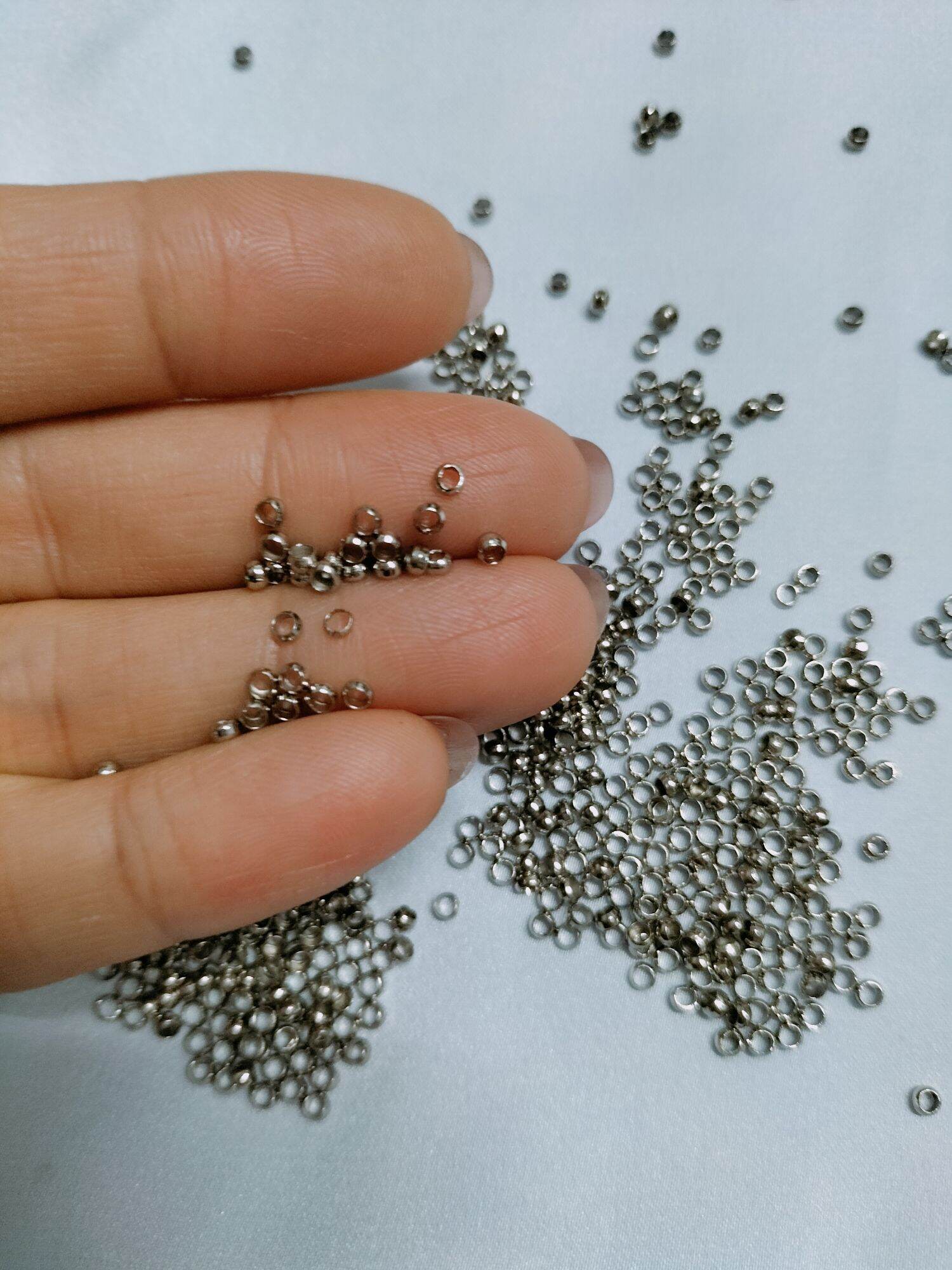 Hạt kẹp đầu che nút thắt làm vòng handmade