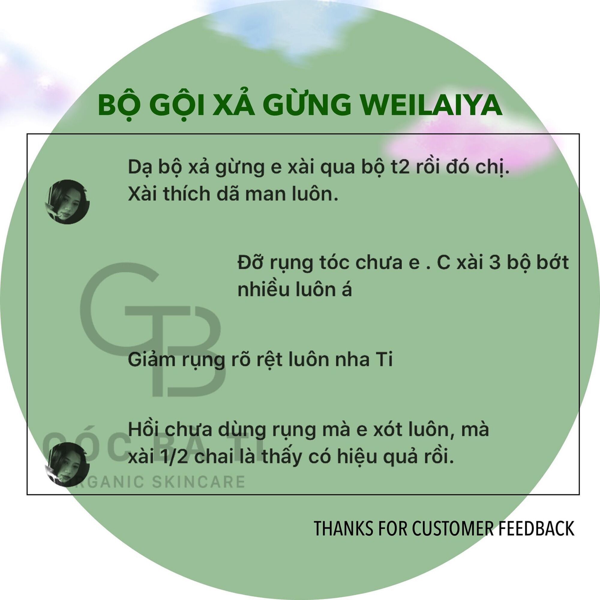 GỘI XẢ GỪNG WEILAIYA