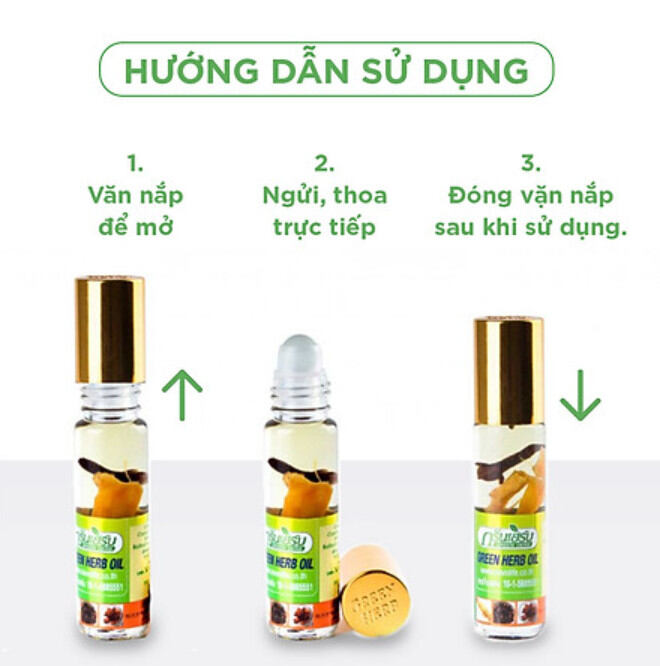 Dầu gió nhân sâm green herb oil thái lan 8ml