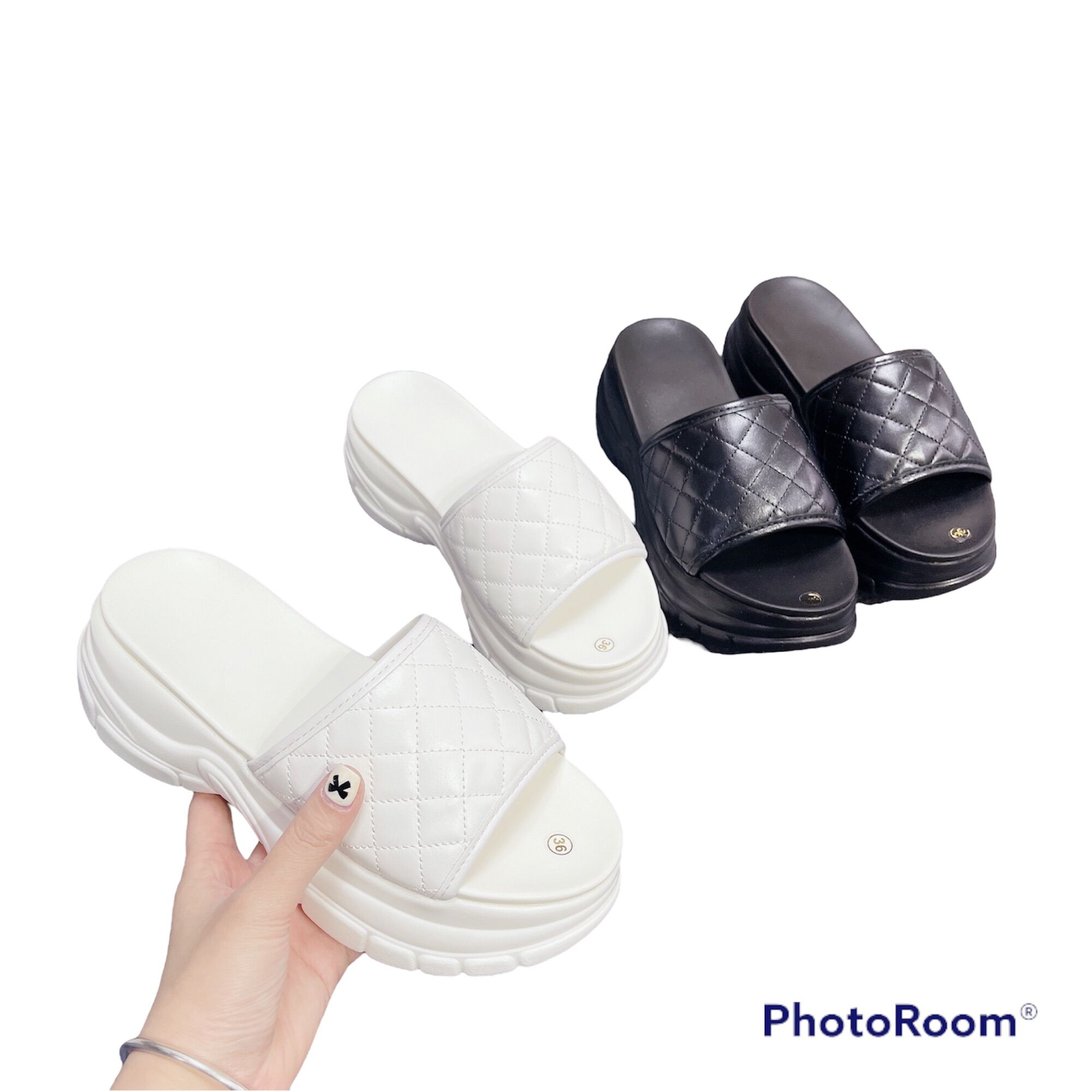 Dép bánh mỳ nữ dép đế cao 6-7 phân