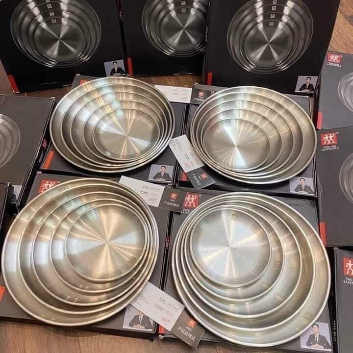 Bộ 5 đĩa inox bền . Bộ đĩa đa năng