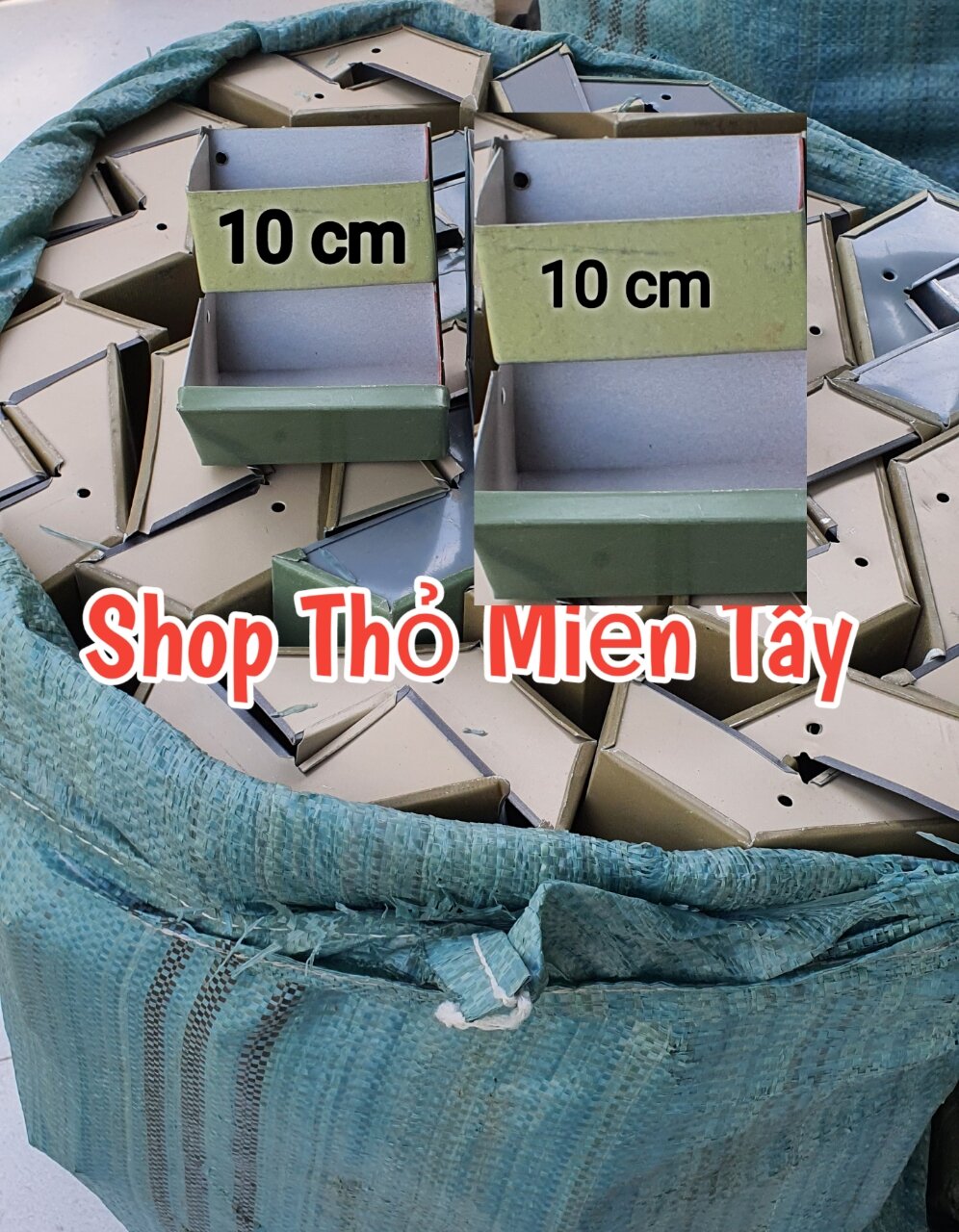 Máng ăn 10cm - đồ đựng thức ăn cho thỏ gà bồ câu
