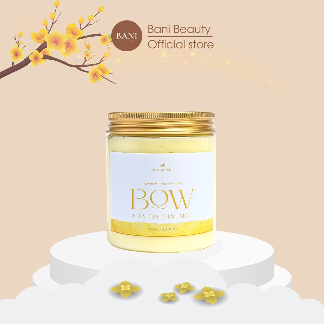 Ủ tóc lá trà thảo mộc cao cấp phục hồi hư tổn - ủ bow baukrysie